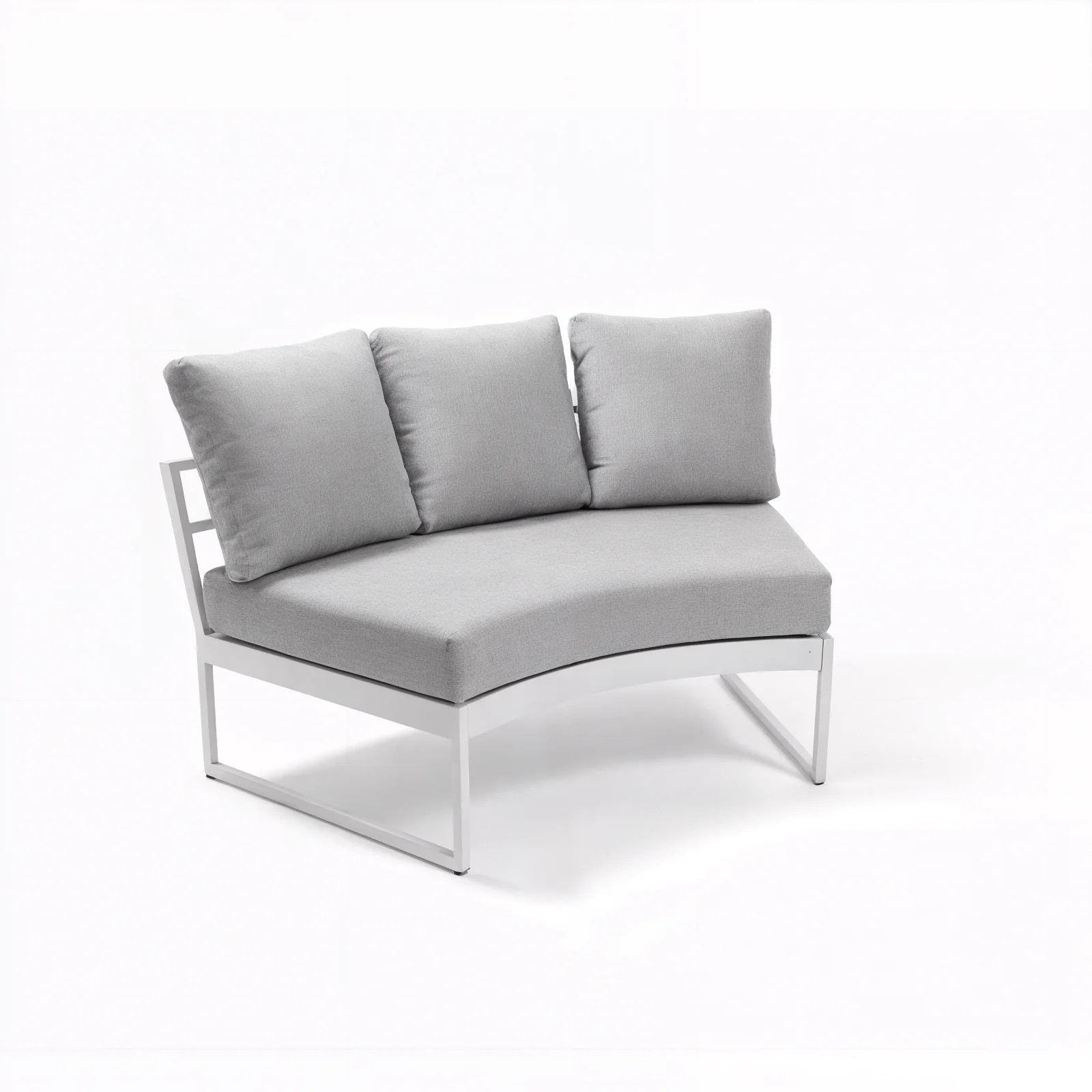 Callanna 5 Seater Round Outdoor Lounge Set in White - Image 5