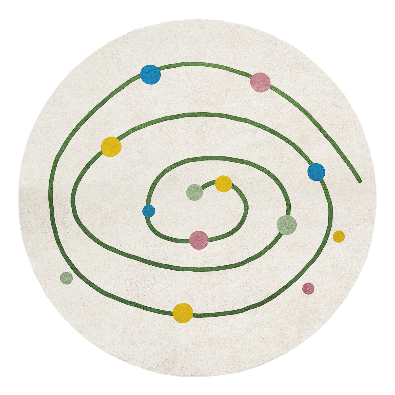 Callista 160cm Kids Round Colourful Spot Indoor Floor Rug
