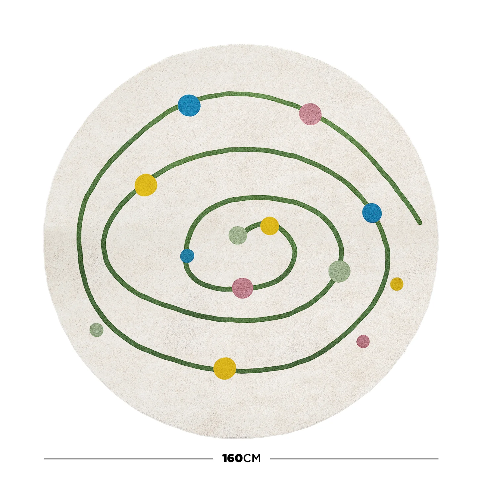 Callista 160cm Kids Round Colourful Spot Indoor Floor Rug - Image 3
