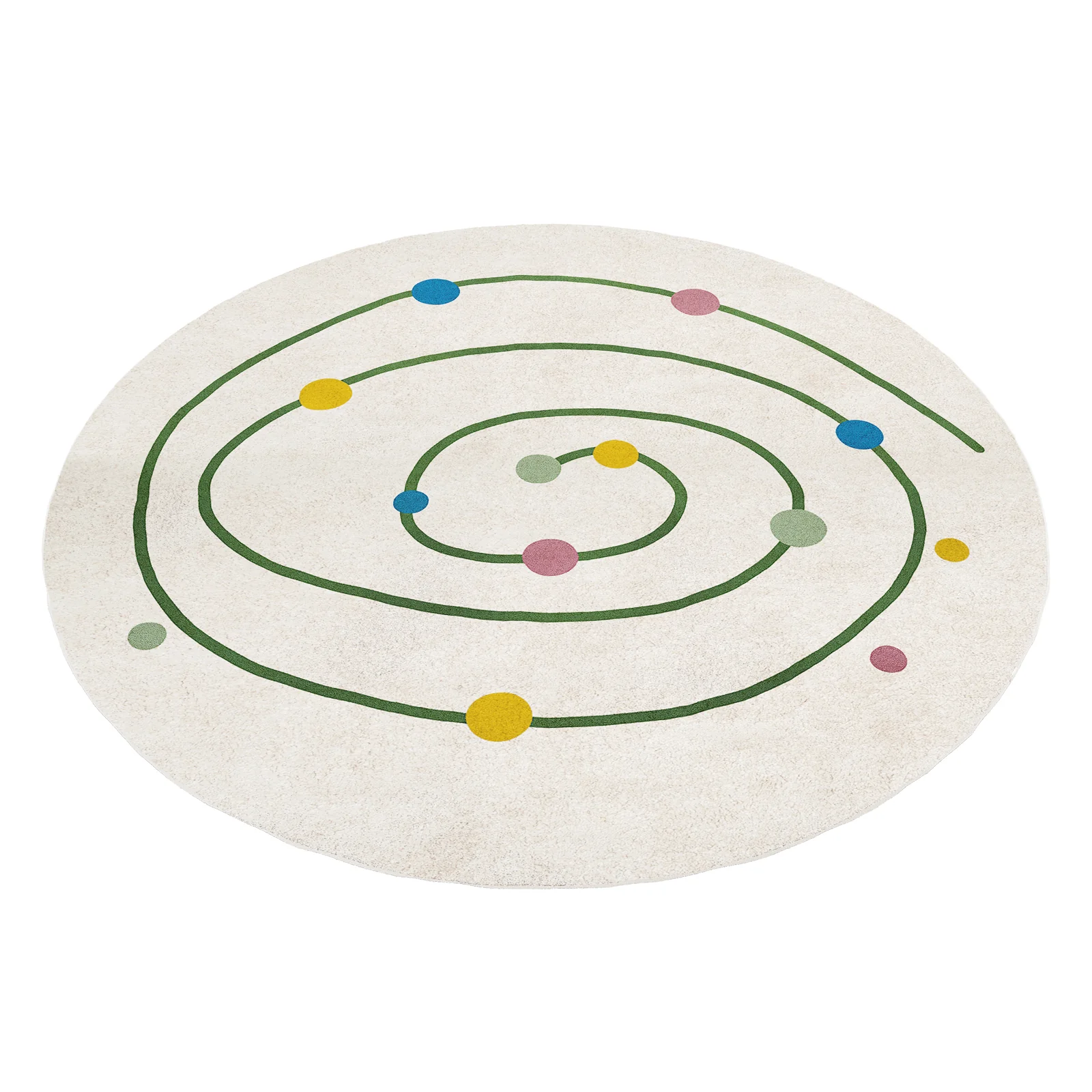 Callista 160cm Kids Round Colourful Spot Indoor Floor Rug - Image 4