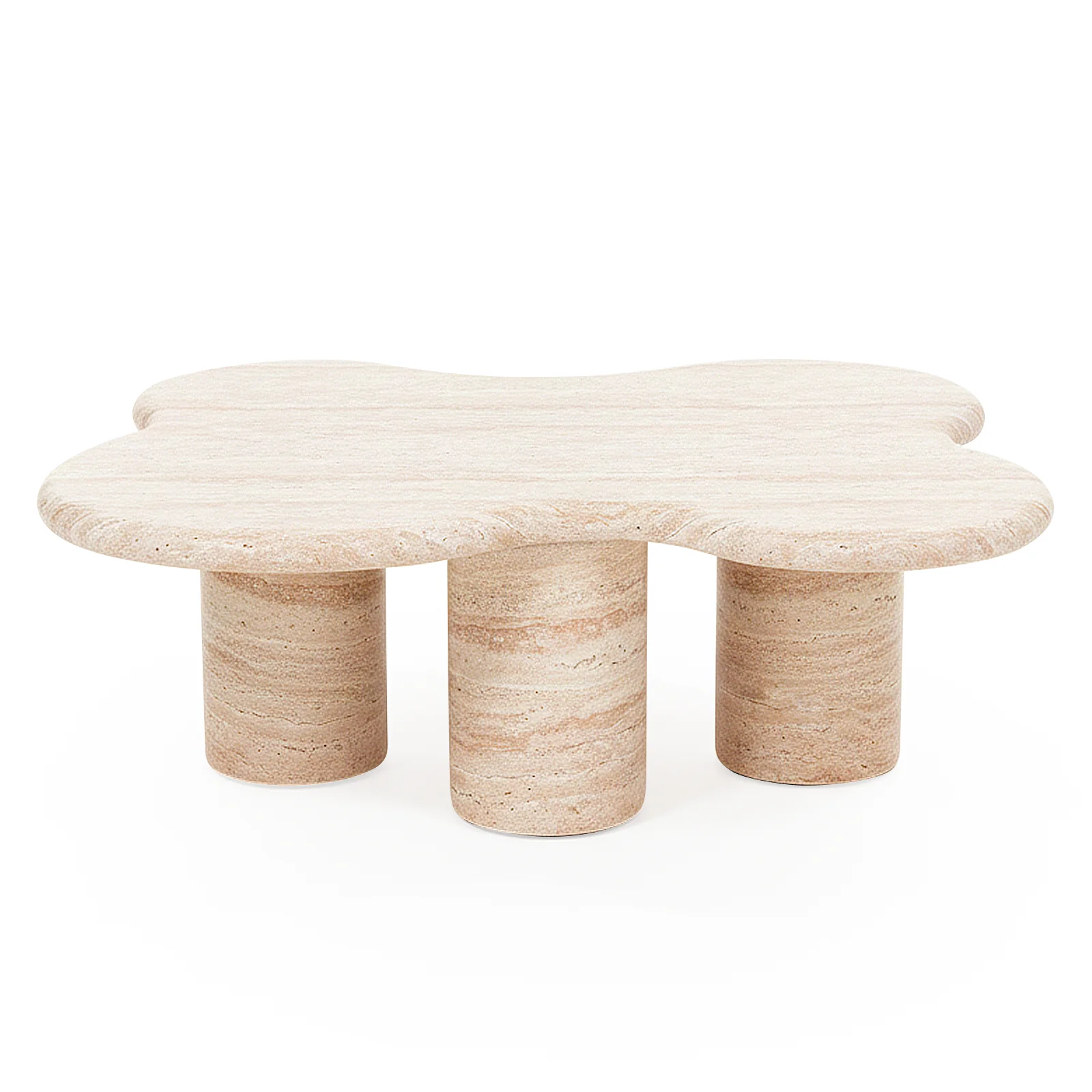Calvon Cloud Coffee Table in Travertine