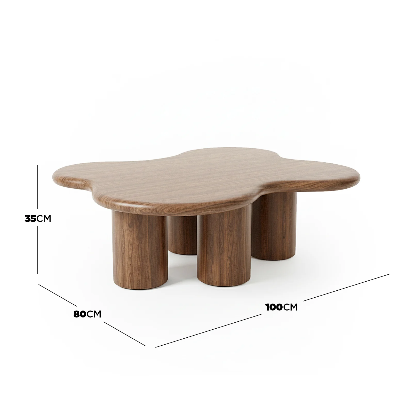 Calvon Cloud Coffee Table in Walnut - Image 5