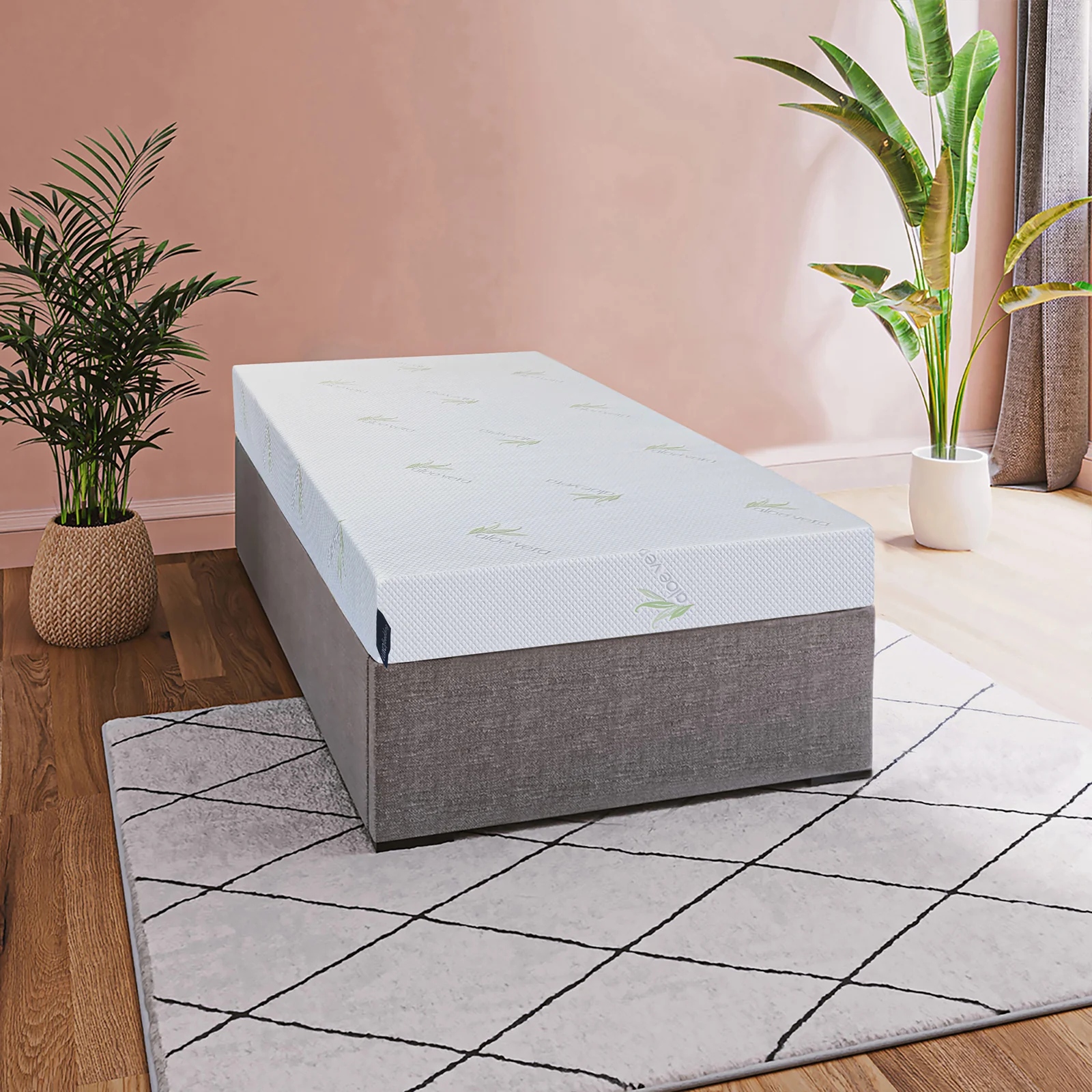 Calypso Single 20cm Knitted Bamboo Memory Foam Gel Mattress - Image 3