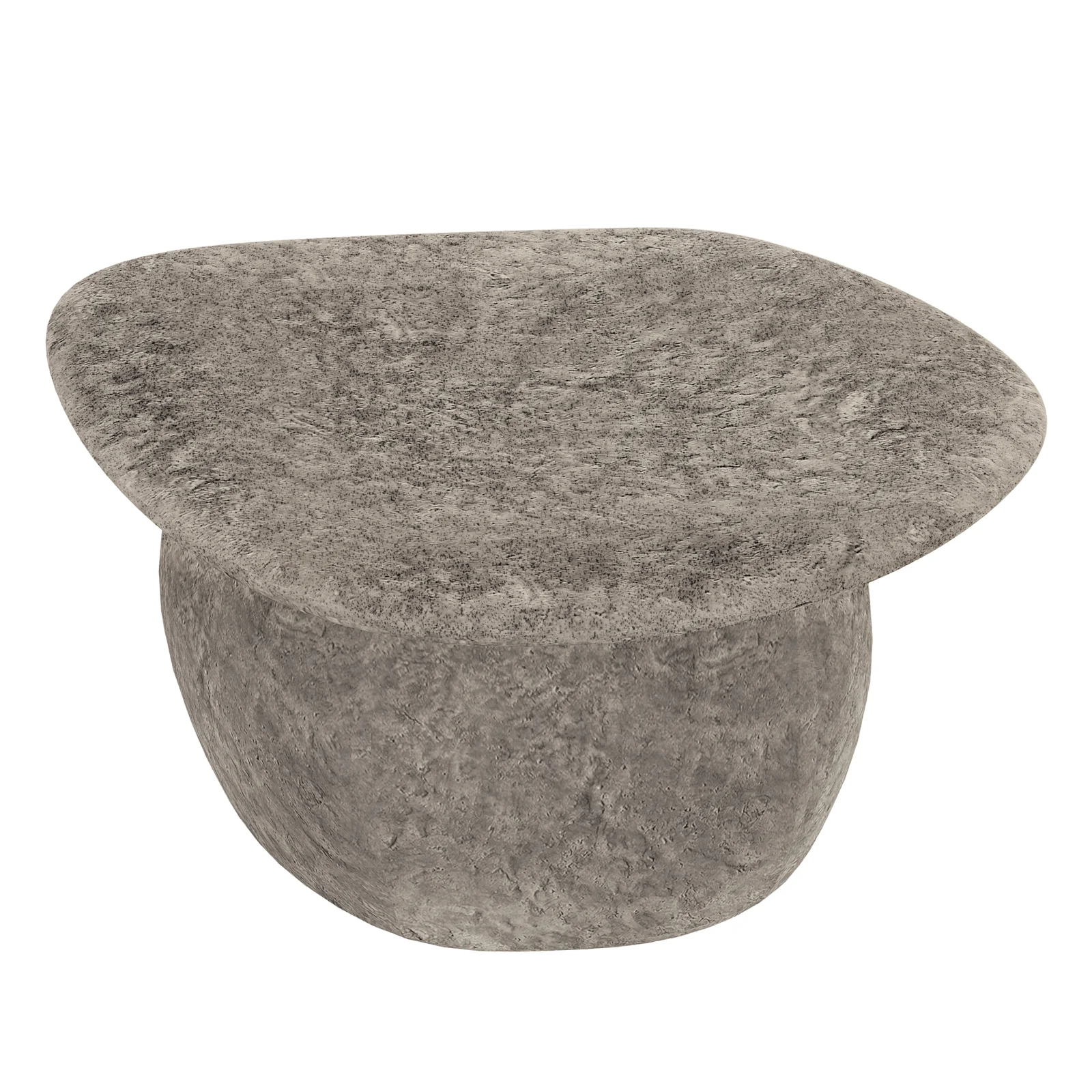 Cam Textured Round Outdoor Concrete Coffee Table in Stone - Image 11