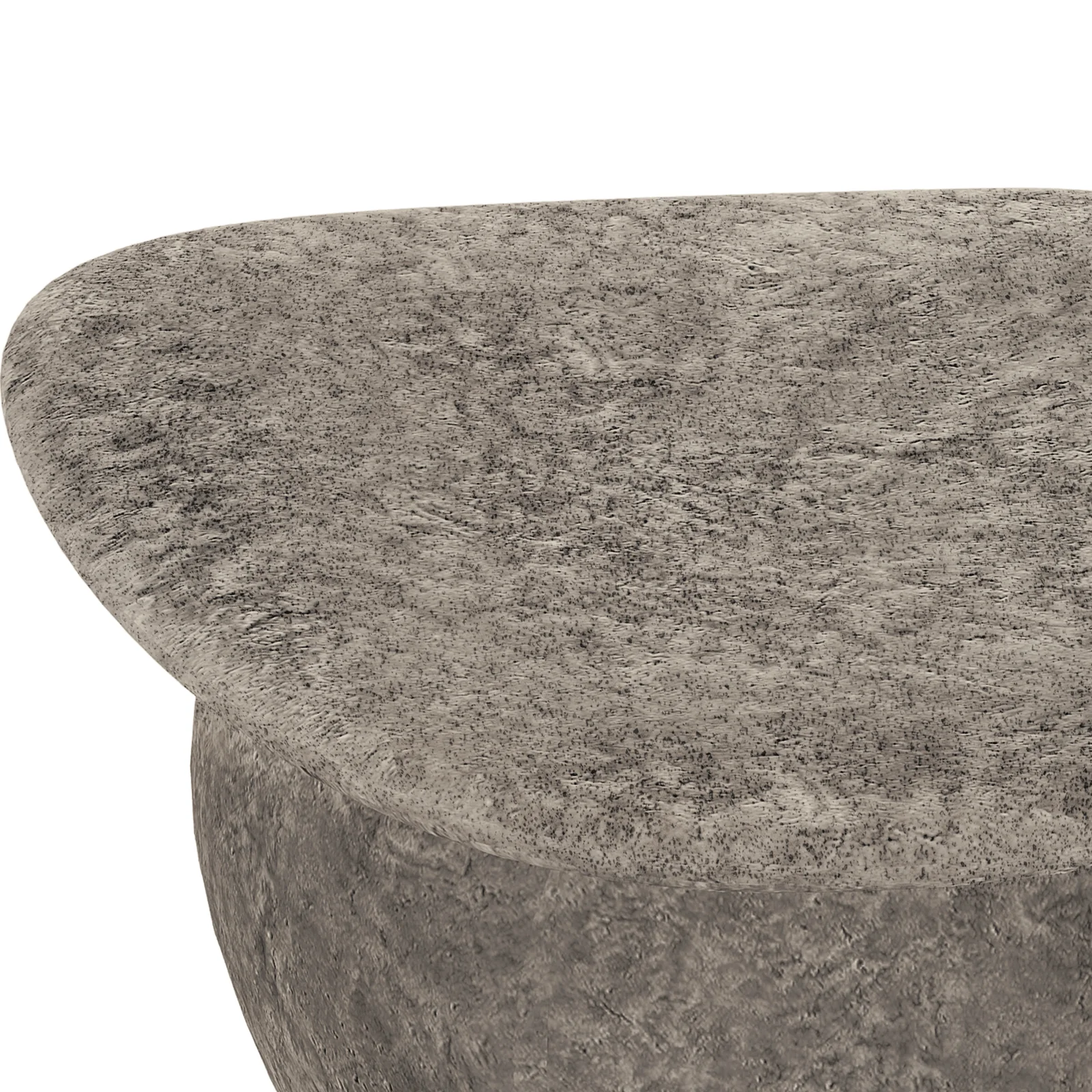 Cam Textured Round Outdoor Concrete Coffee Table in Stone - Image 12