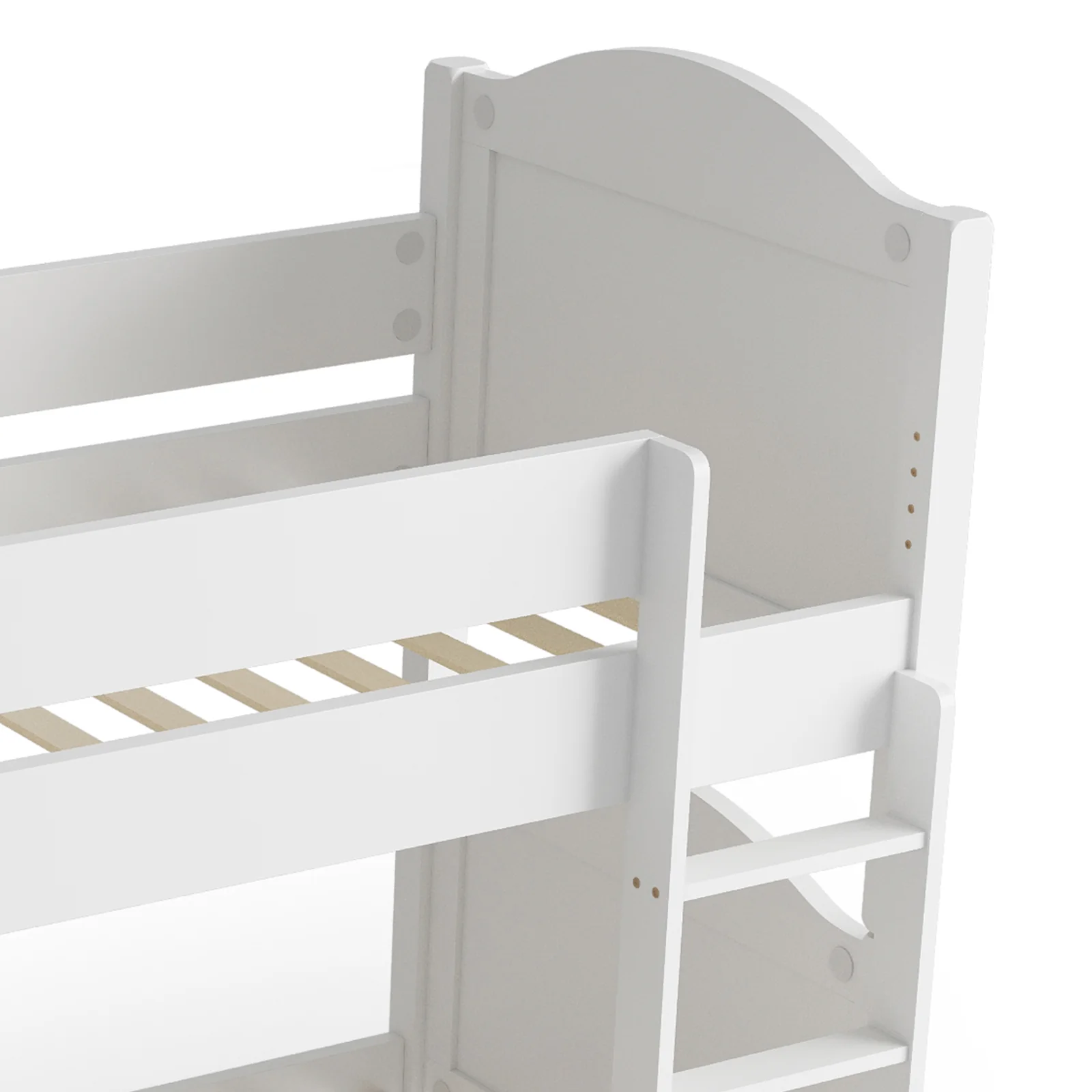 Camira & Cybele Solid Wood Bunk Bed & Mattress Set in White - Image 10