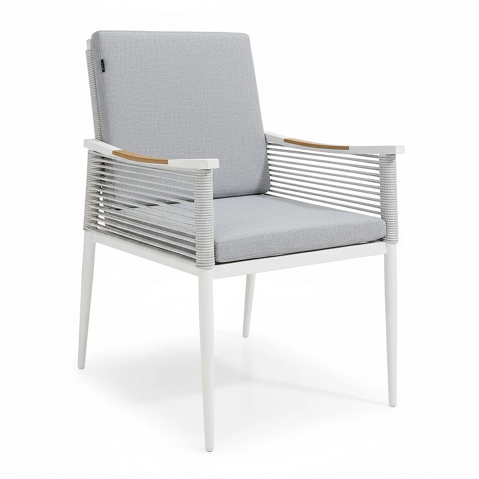Casara 7 Piece Outdoor Dining Set in White & Grey - Image 6