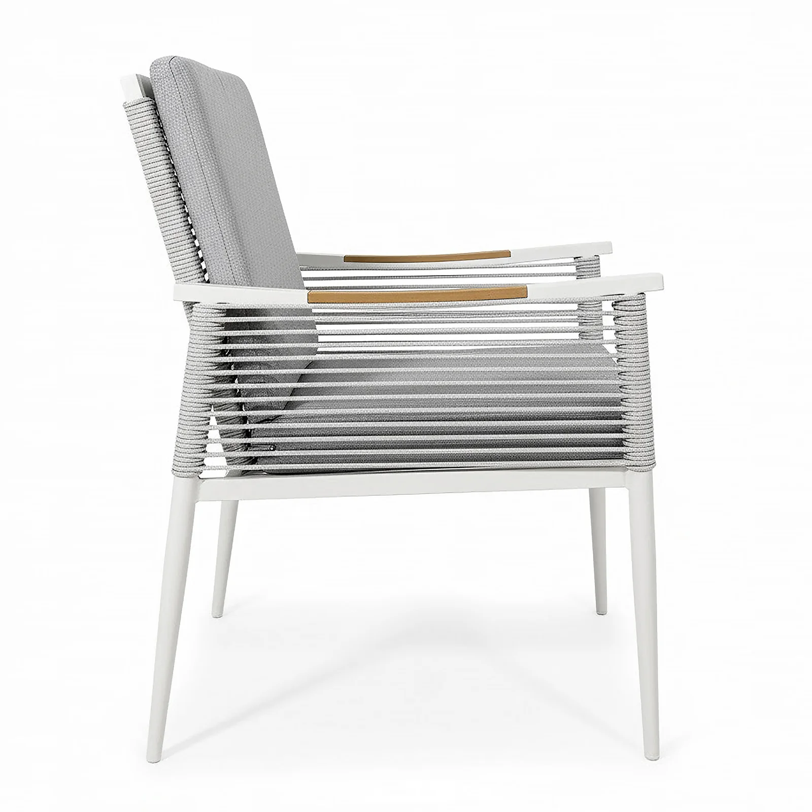 Casara 7 Piece Outdoor Dining Set in White & Grey - Image 8