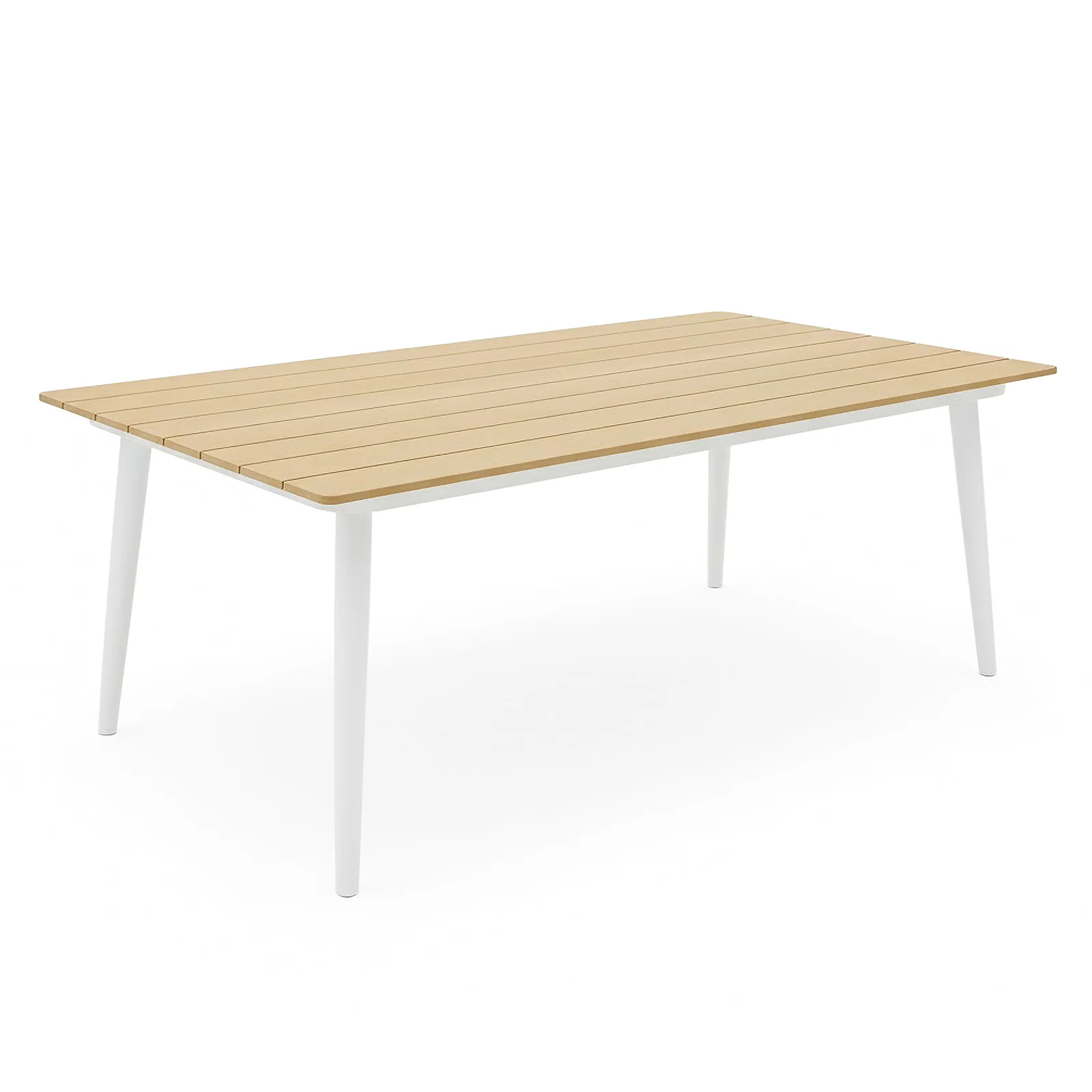 Casara 9 Piece Outdoor Dining Set in White and Beige - Image 5