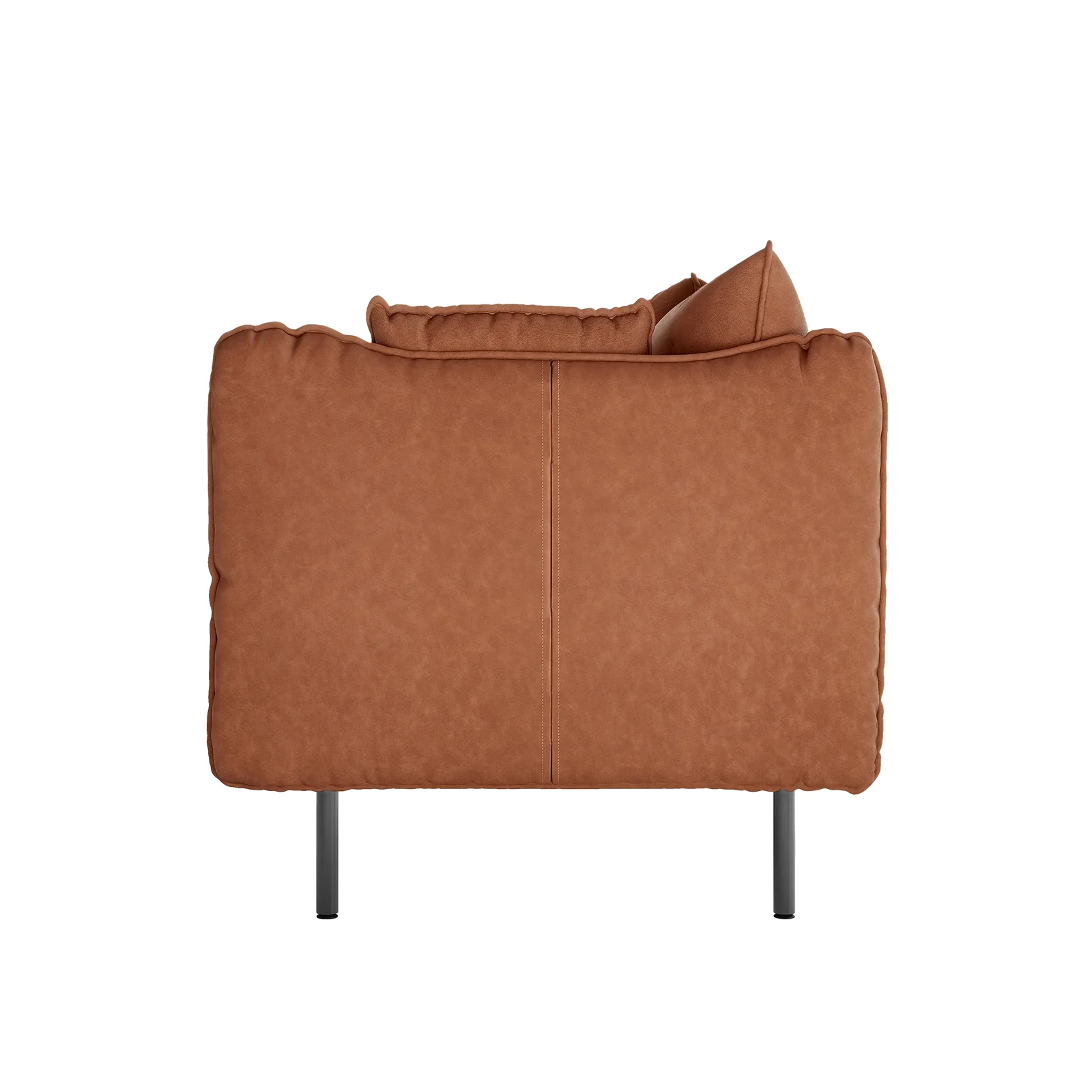 Cassian 3 Seater PU Leather Sofa in Mocha - Image 5