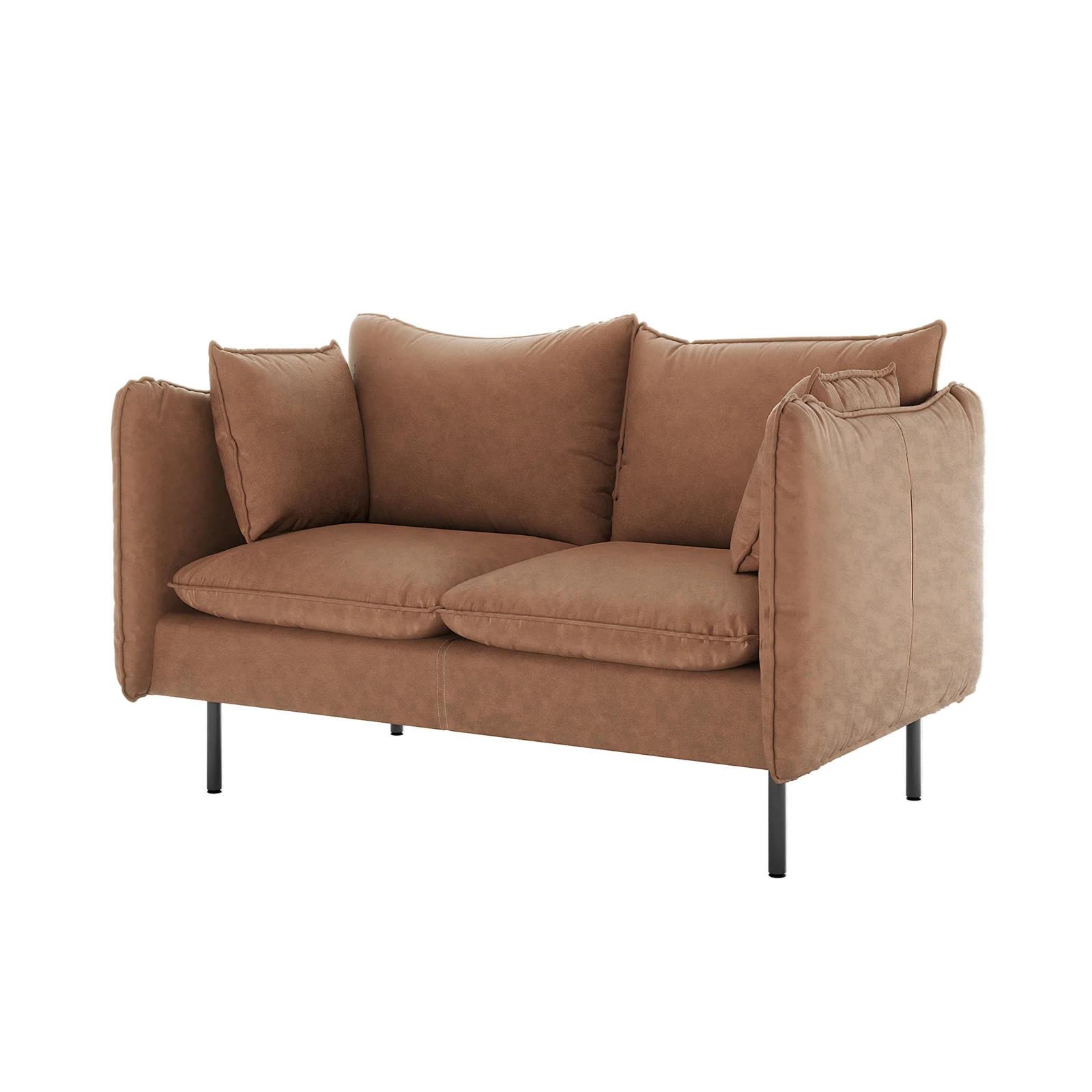 Cassian 7 Seater PU Leather Sofa Set in Chocolate Brown - Image 16