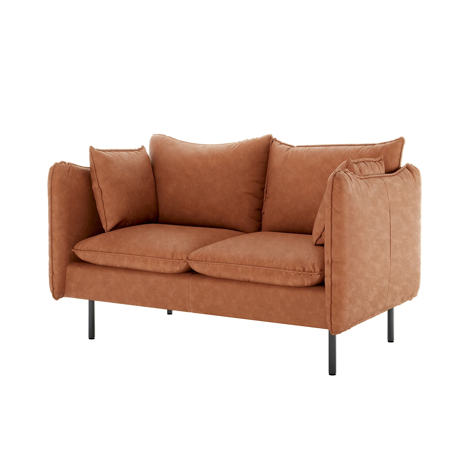 Cassian 7 Seater PU Leather Sofa Set in Mocha - Image 11