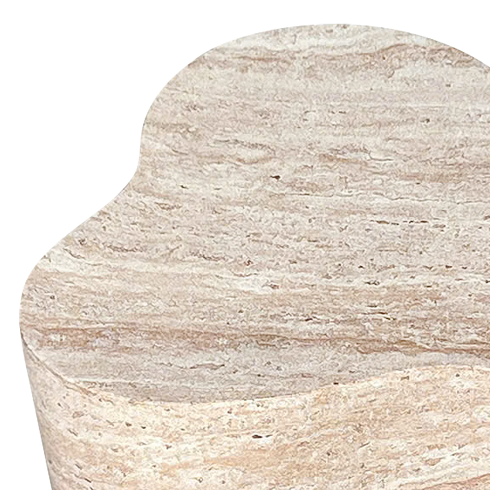 Cayton Modern Outdoor Concrete Side Table in Travertine - Image 7