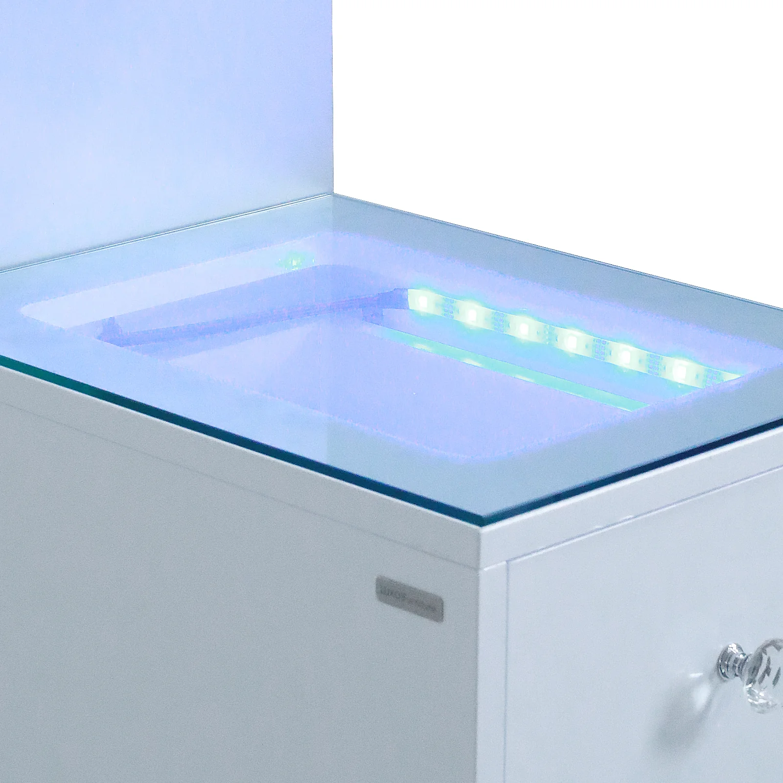 Isobel LED Makeup Storage Shelf with Drawers in White - Image 3