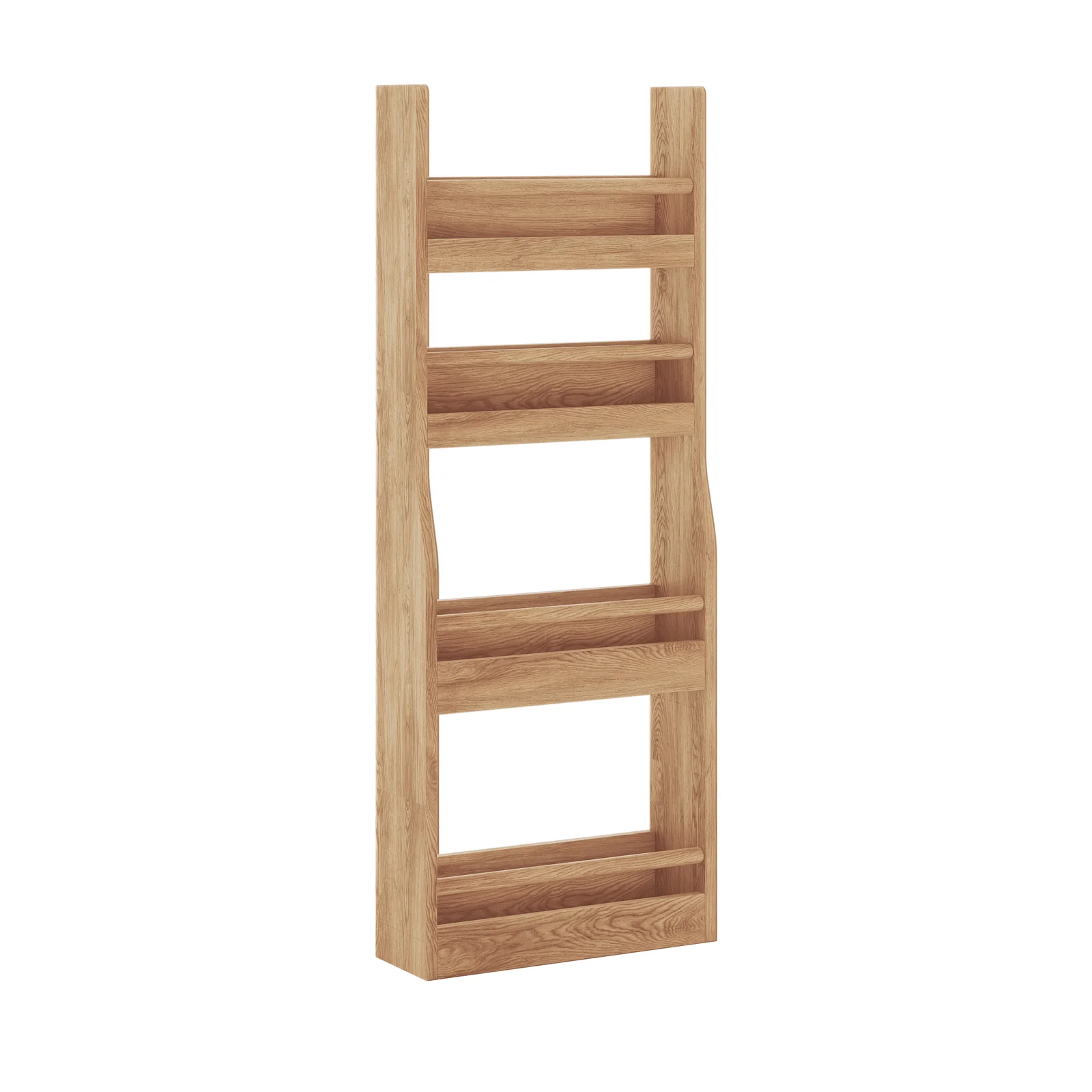 Chastor 100cm Hardwood Slim Storage Spice Rack in Natural - Image 5
