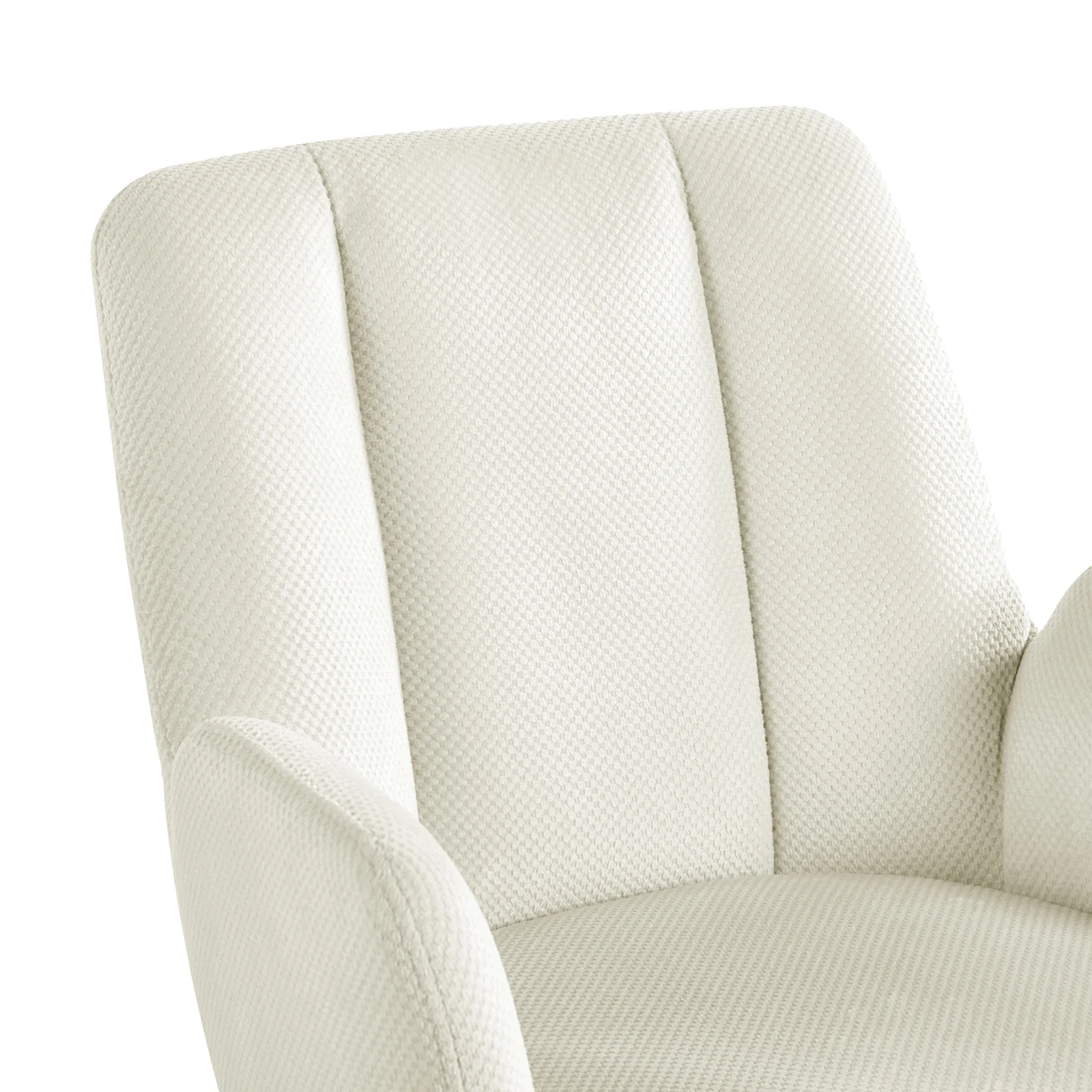 Clara Chenille Swivel Dining Chairs Set of 2 in Off White - Image 10