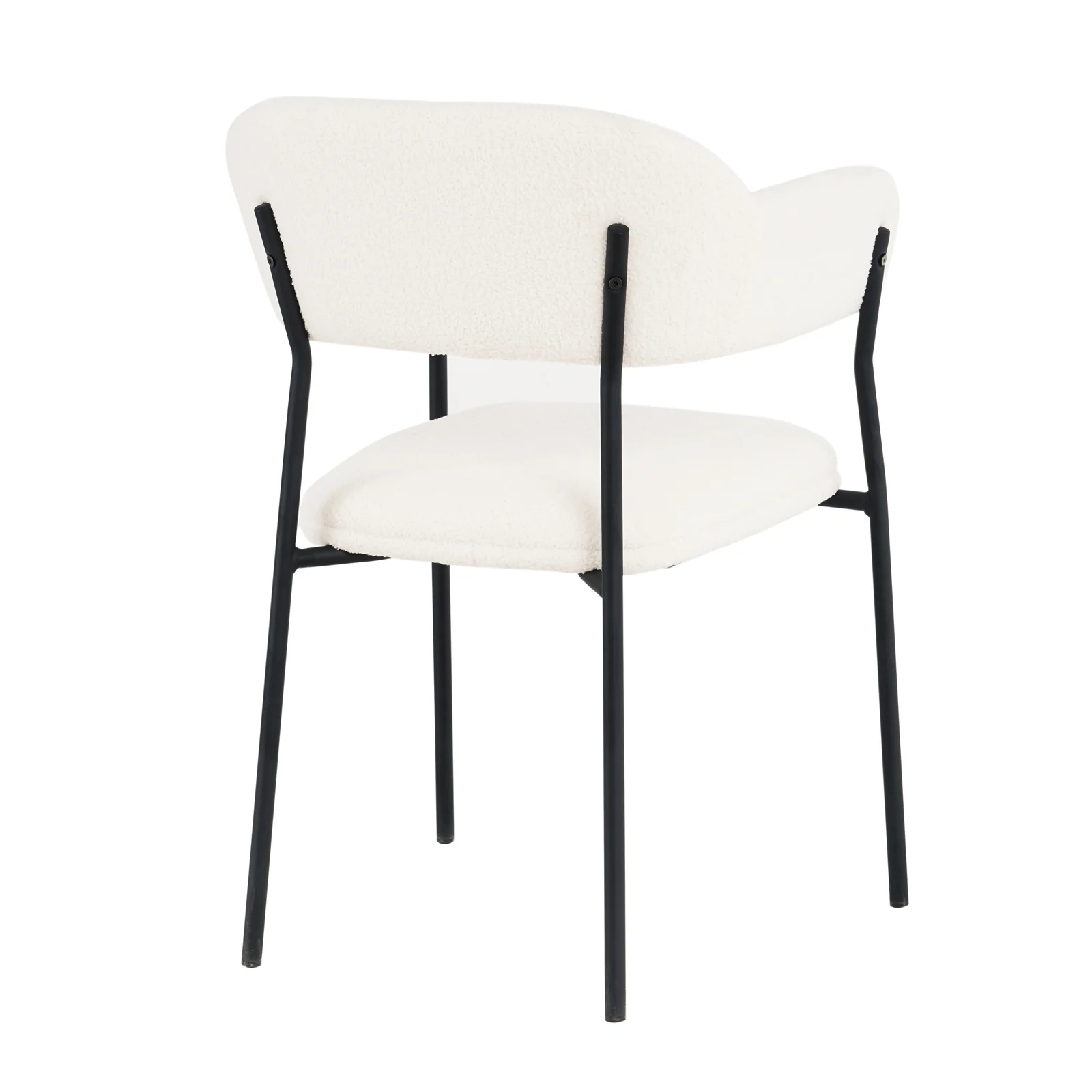 Clavin Boucle Dining Chair Set of 2 in Cream White - Image 7