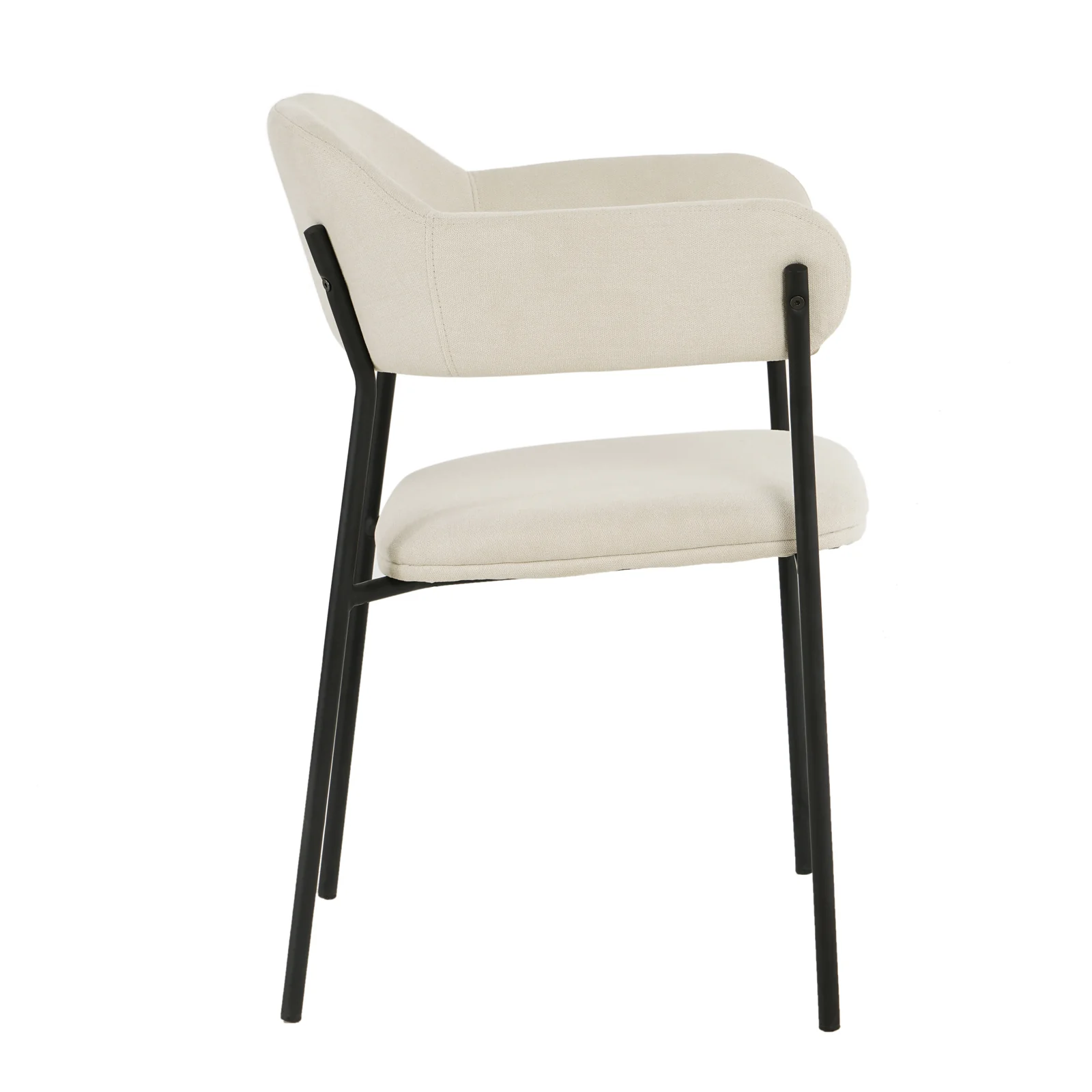 Clavin Fabric Dining Chair Set of 2 in Light Beige - Image 6