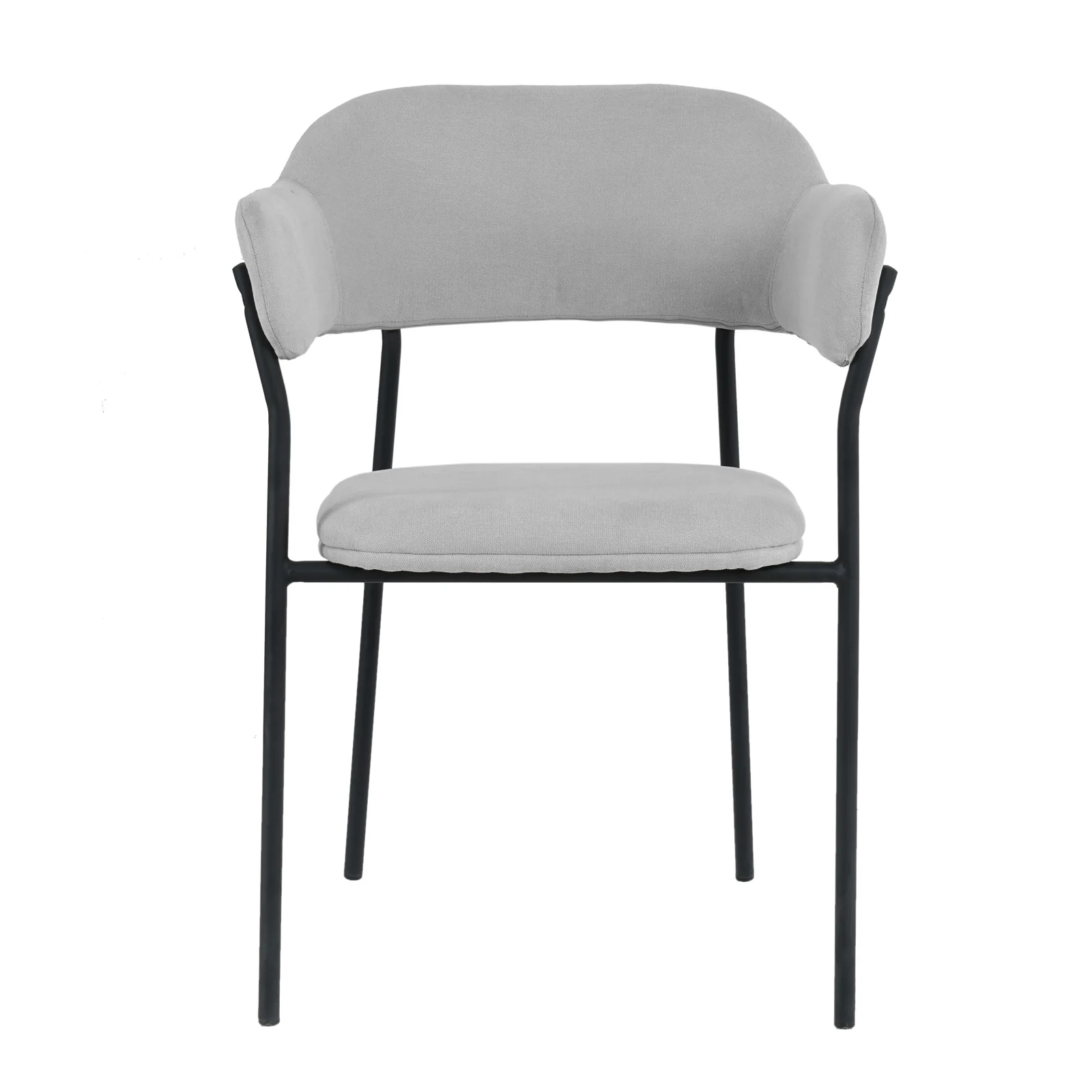 Clavin Fabric Dining Chair Set of 2 in Light Grey - Image 4