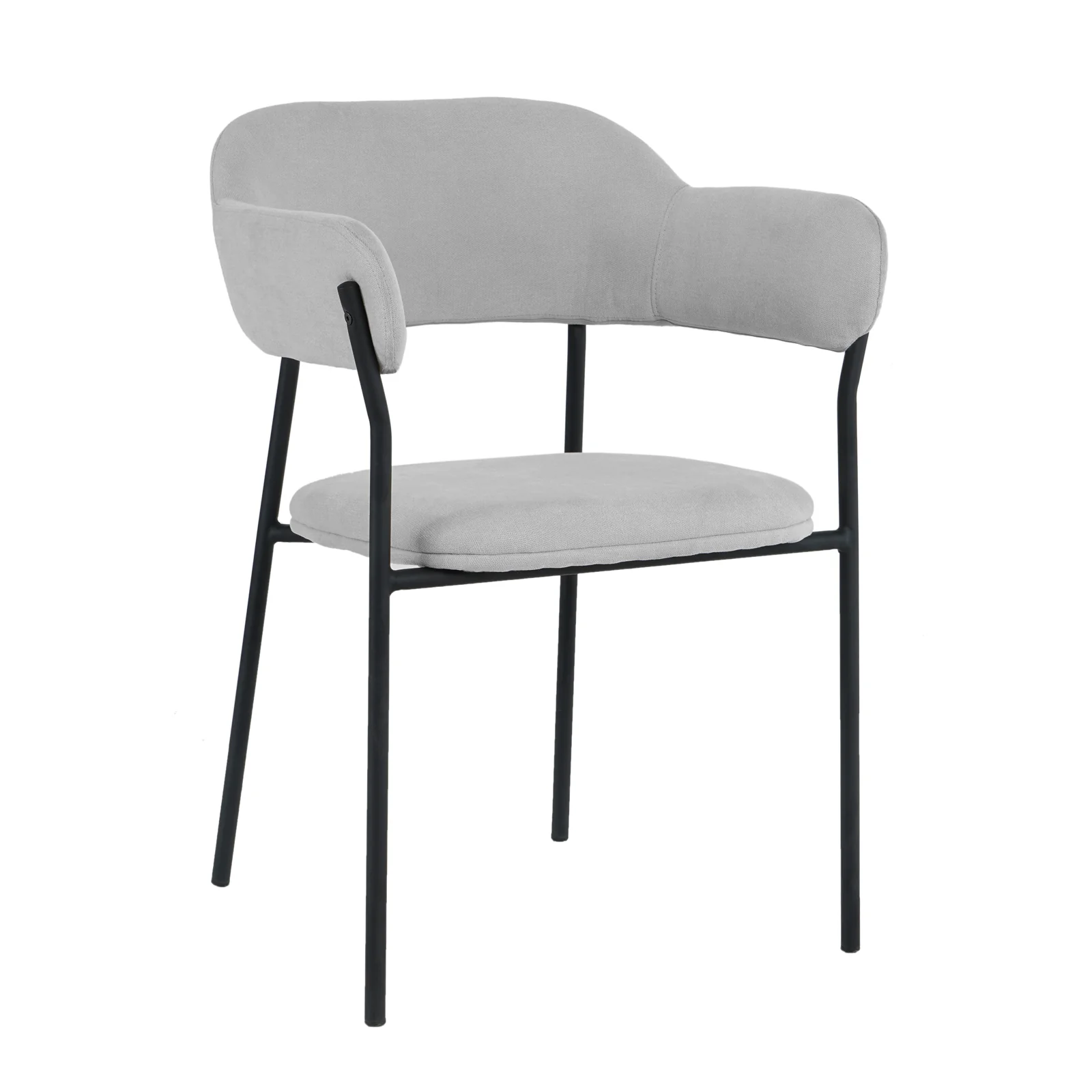 Clavin Fabric Dining Chair Set of 2 in Light Grey - Image 5