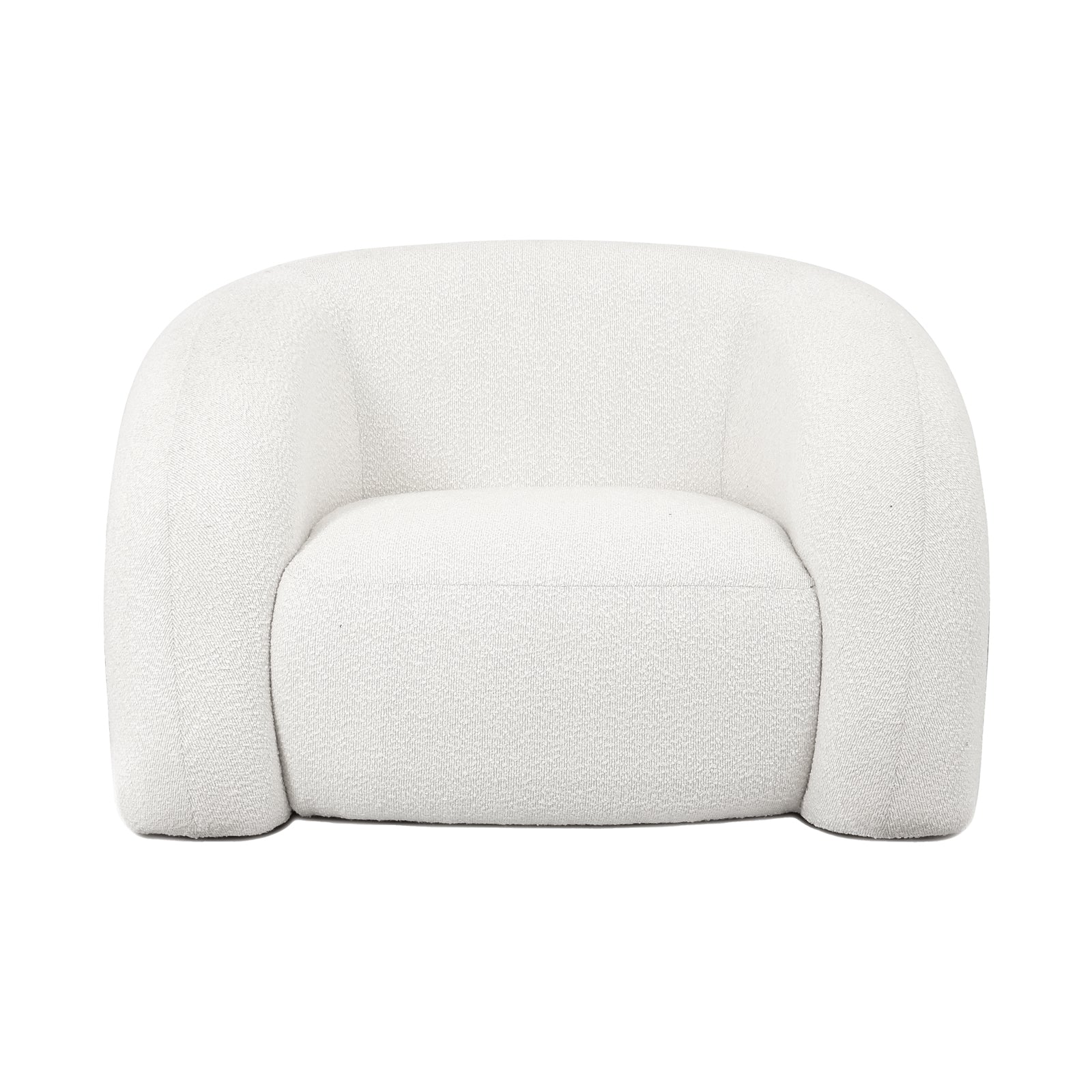 Clioz 4-Seater Curved Boucle Lounge in Eggshell White - Image 20