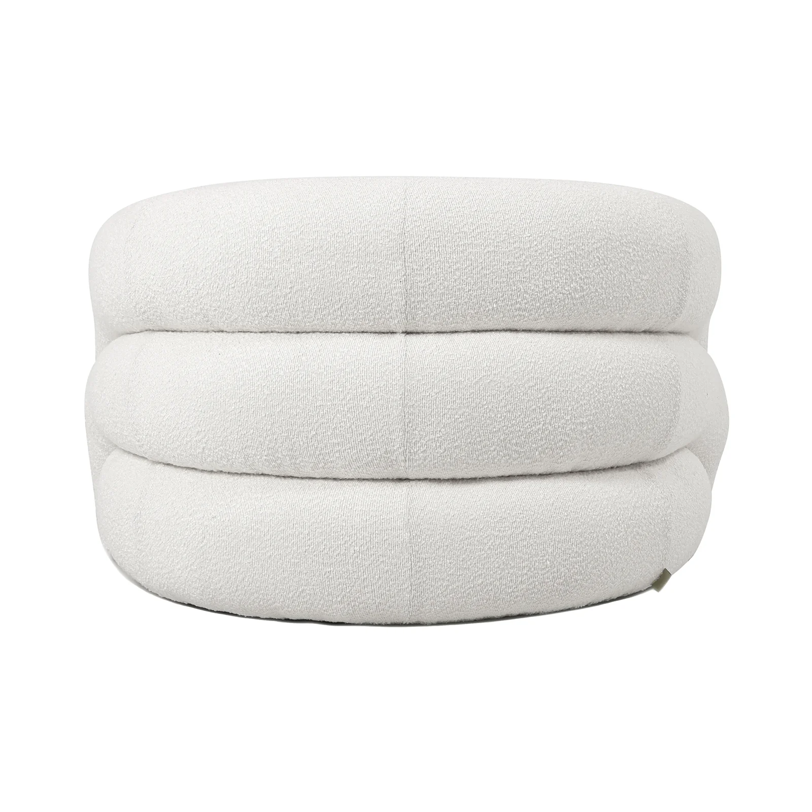 Clioz 4-Seater Curved Boucle Lounge in Eggshell White - Image 22