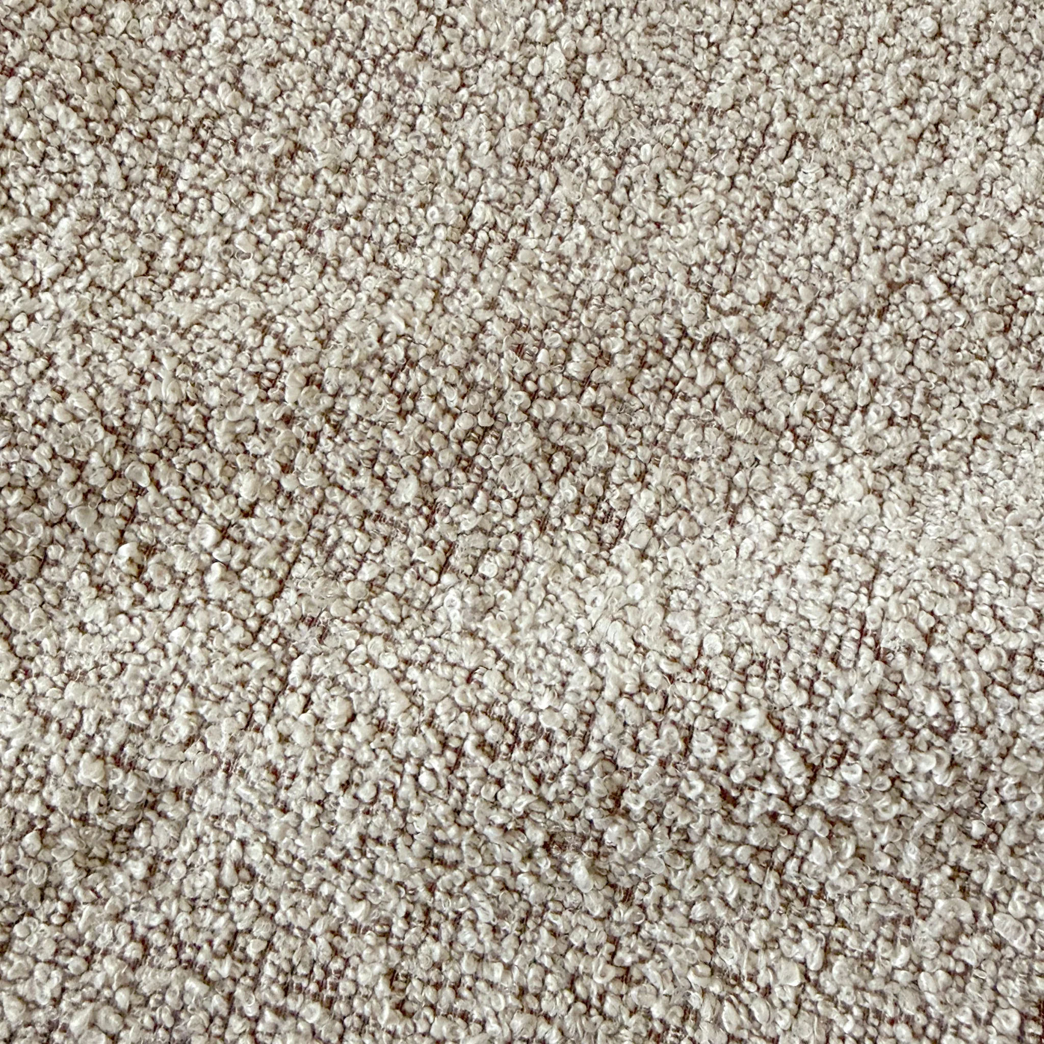 Clove King Scallop-Fan Headboard in Warm Beige Boucle - Image 4