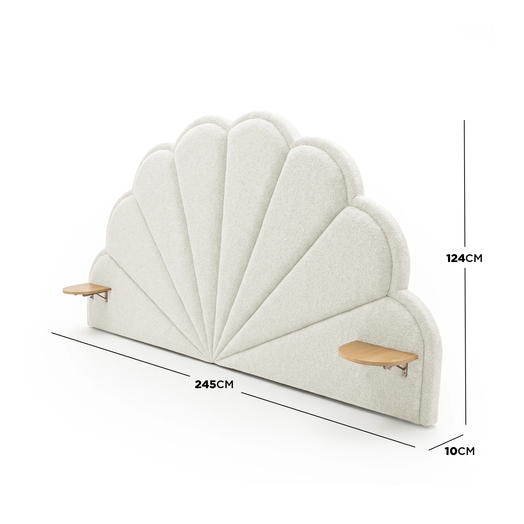 Clove King Storage Bed Base Set in Cream White - Image 3