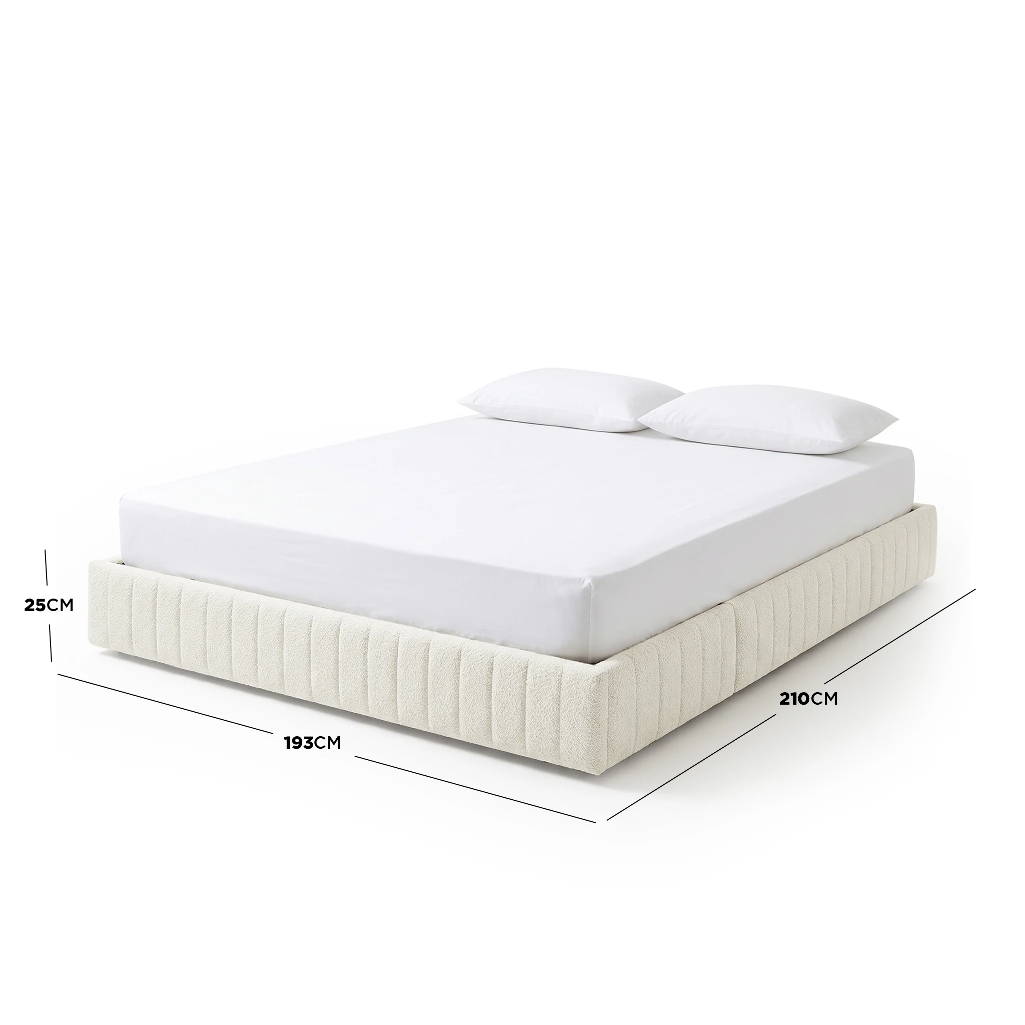 Clove King Storage Bed Base Set in Cream White - Image 4