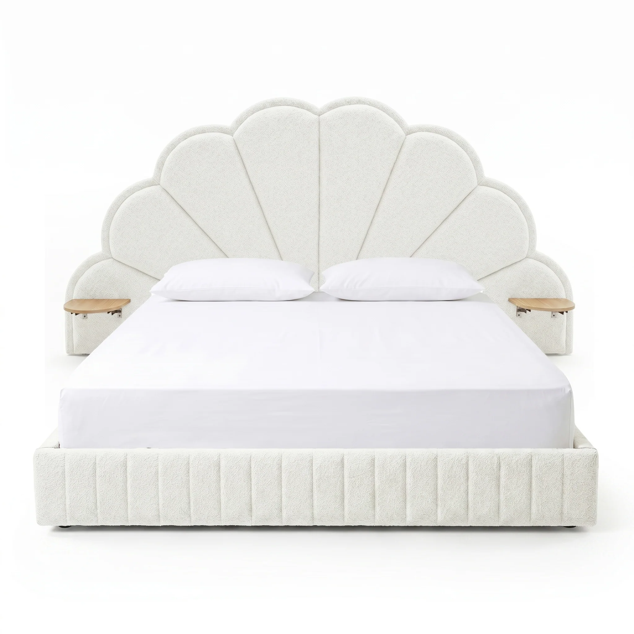 Clove King Storage Bed Base Set in Cream White - Image 8