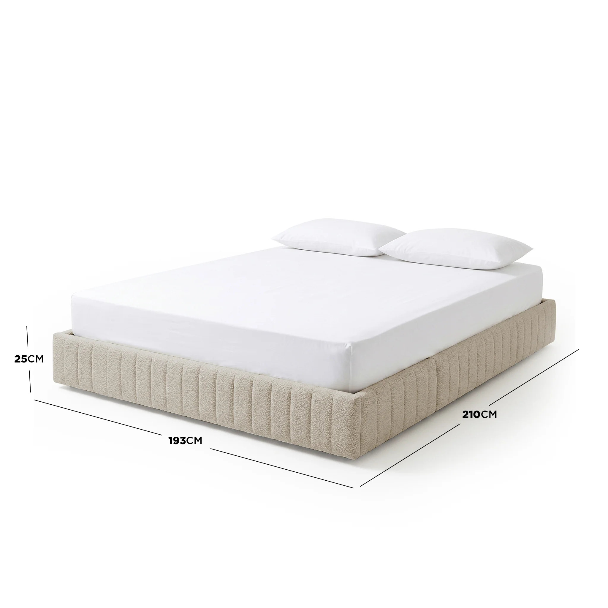 Clove King Storage Bed Base Set in Warm Beige - Image 4