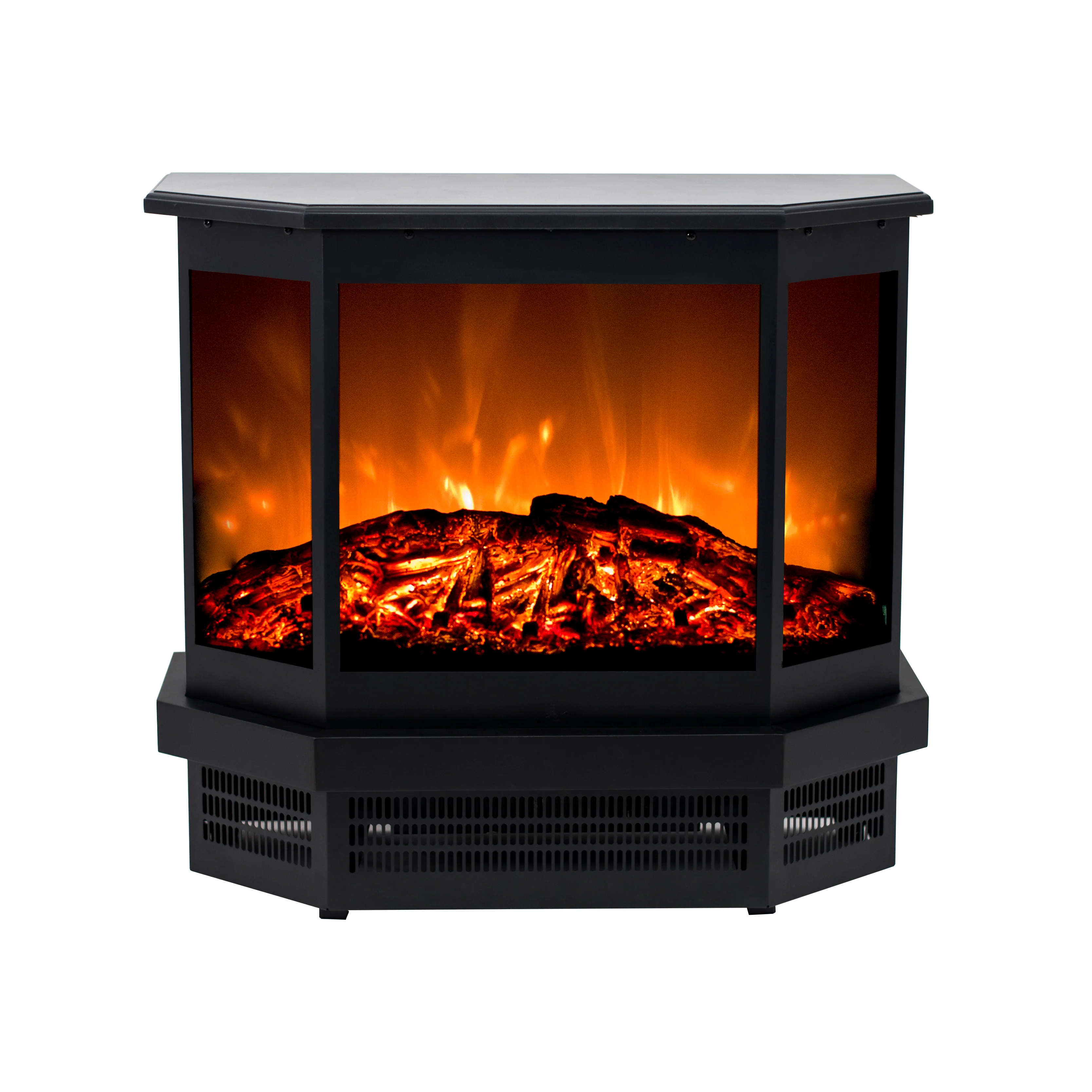 Colorado1500W Free Standing LED Electric Fireplace in Black