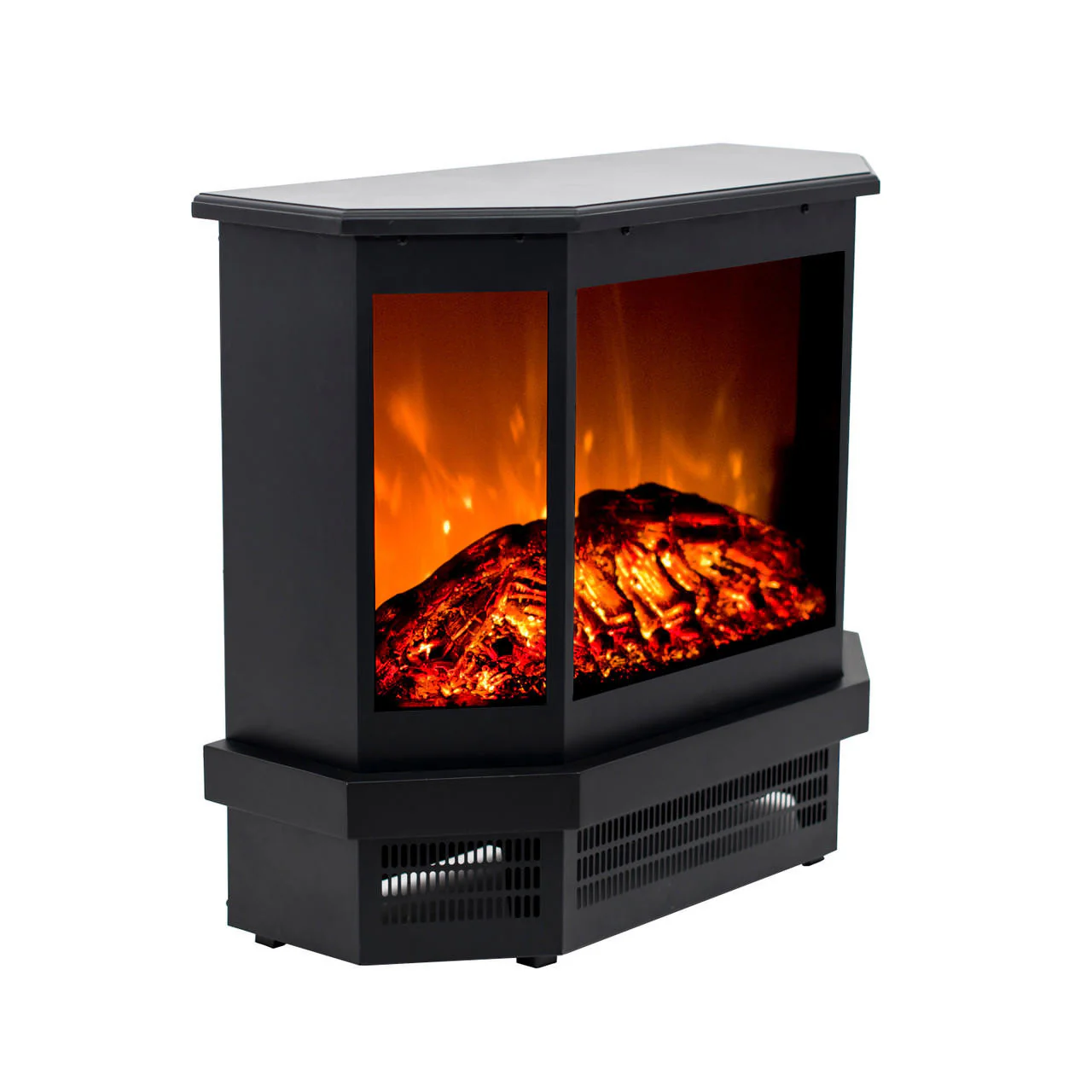 Colorado1500W Free Standing LED Electric Fireplace in Black - Image 4