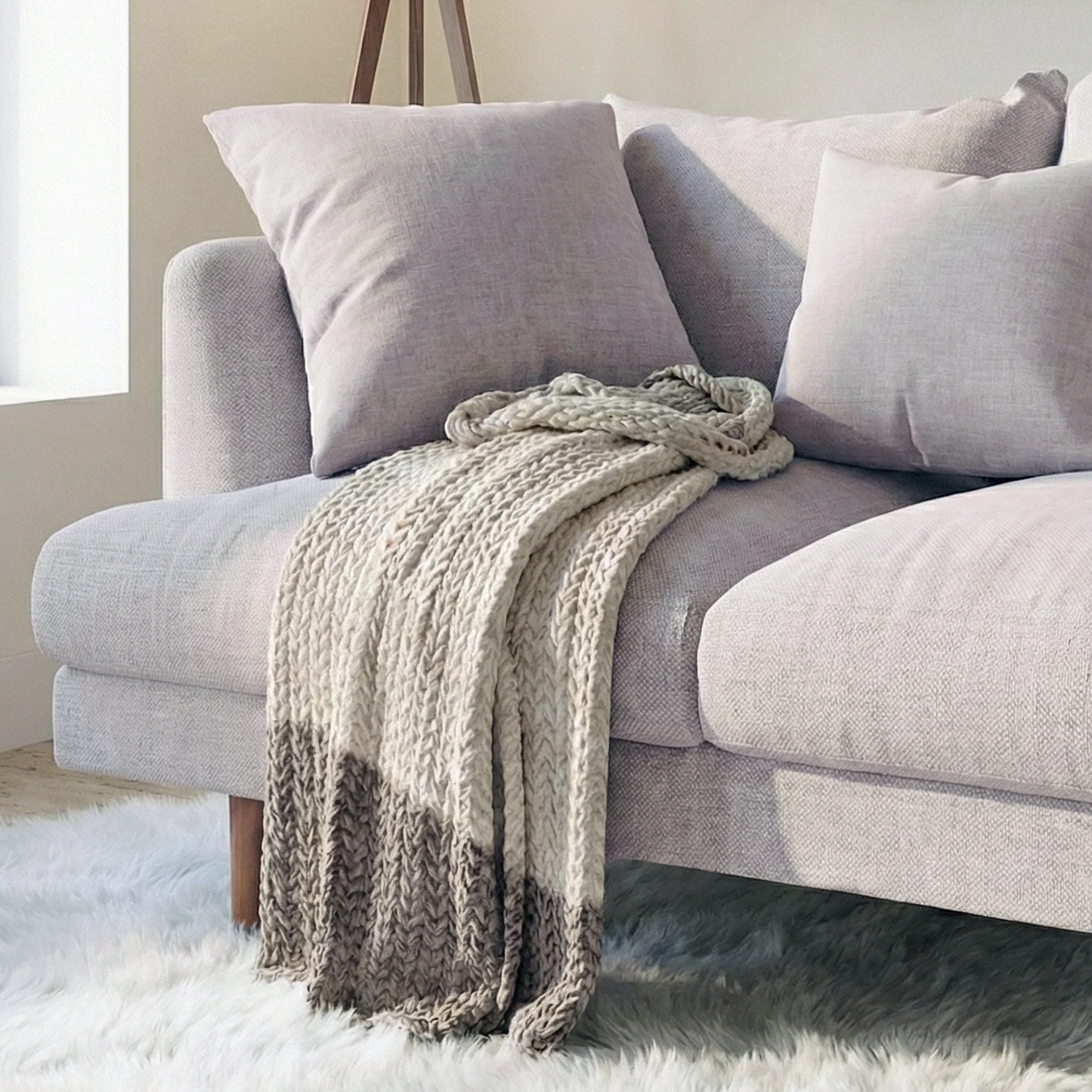 Colton 2-Seater Fabric Sofa in Stone - Image 5
