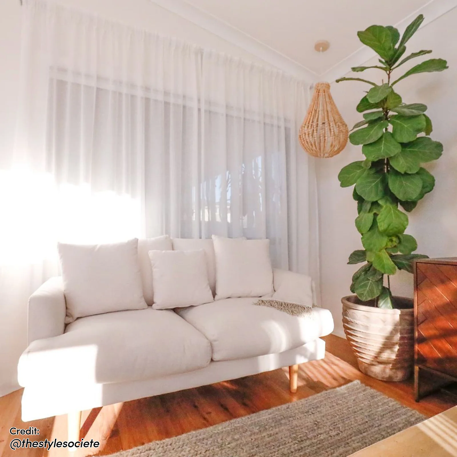 Colton 3-Seater Fabric Sofa in Cream White - Image 4