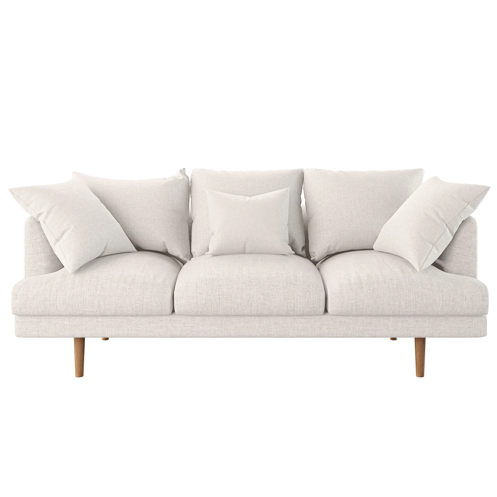 Colton 3-Seater Fabric Sofa in Cream White - Image 7