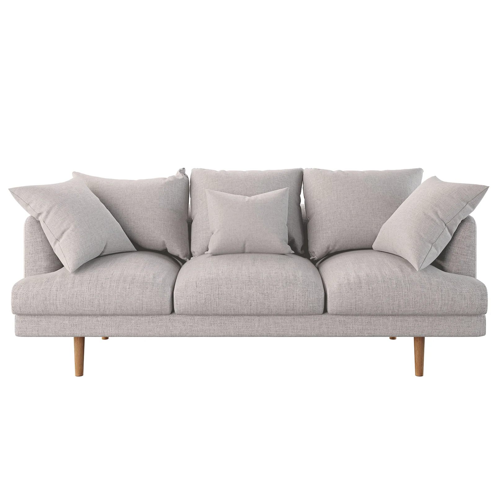 Colton 3-Seater Fabric Sofa in Stone - Image 4