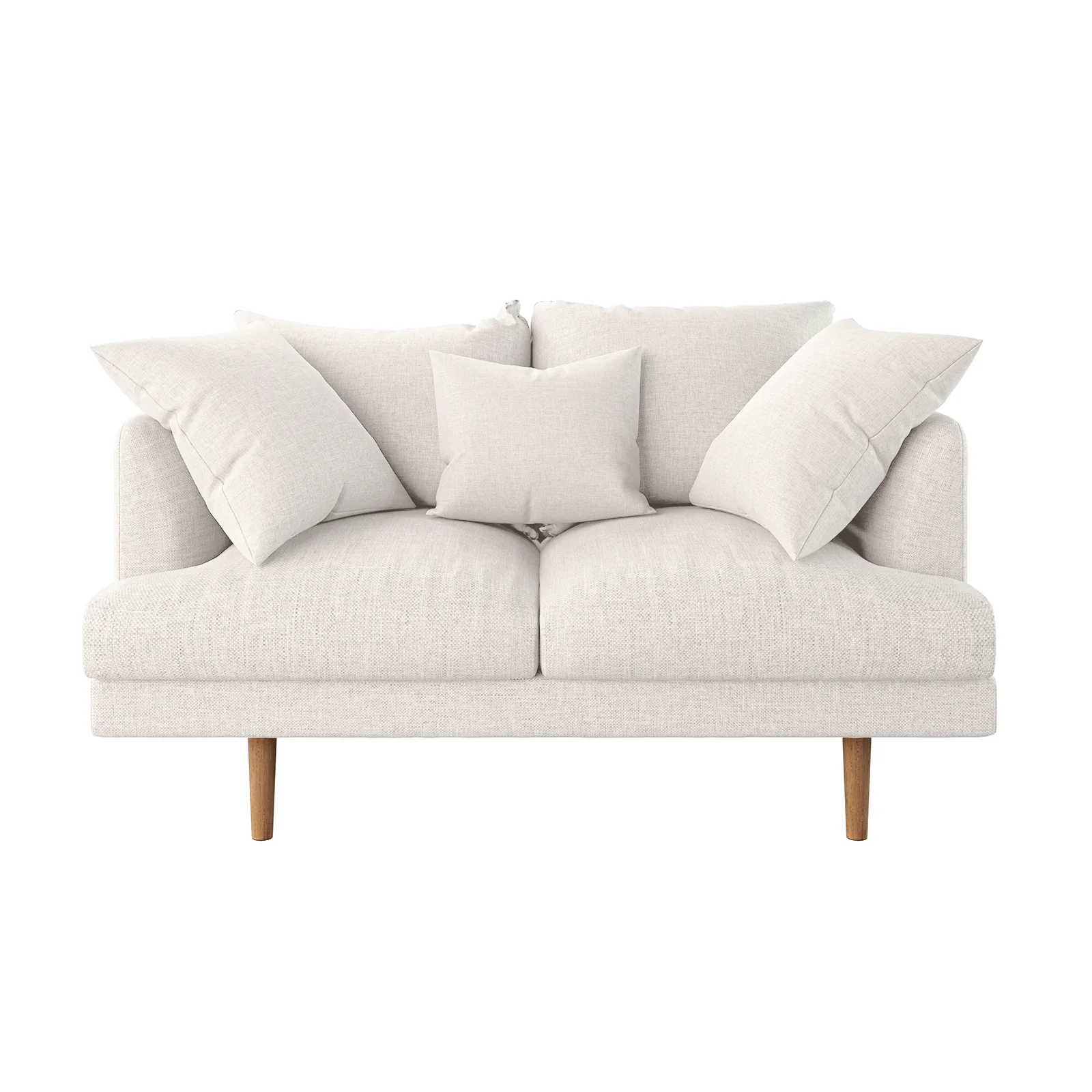 Colton 5-Seater Fabric Sofa in Cream White - Image 9