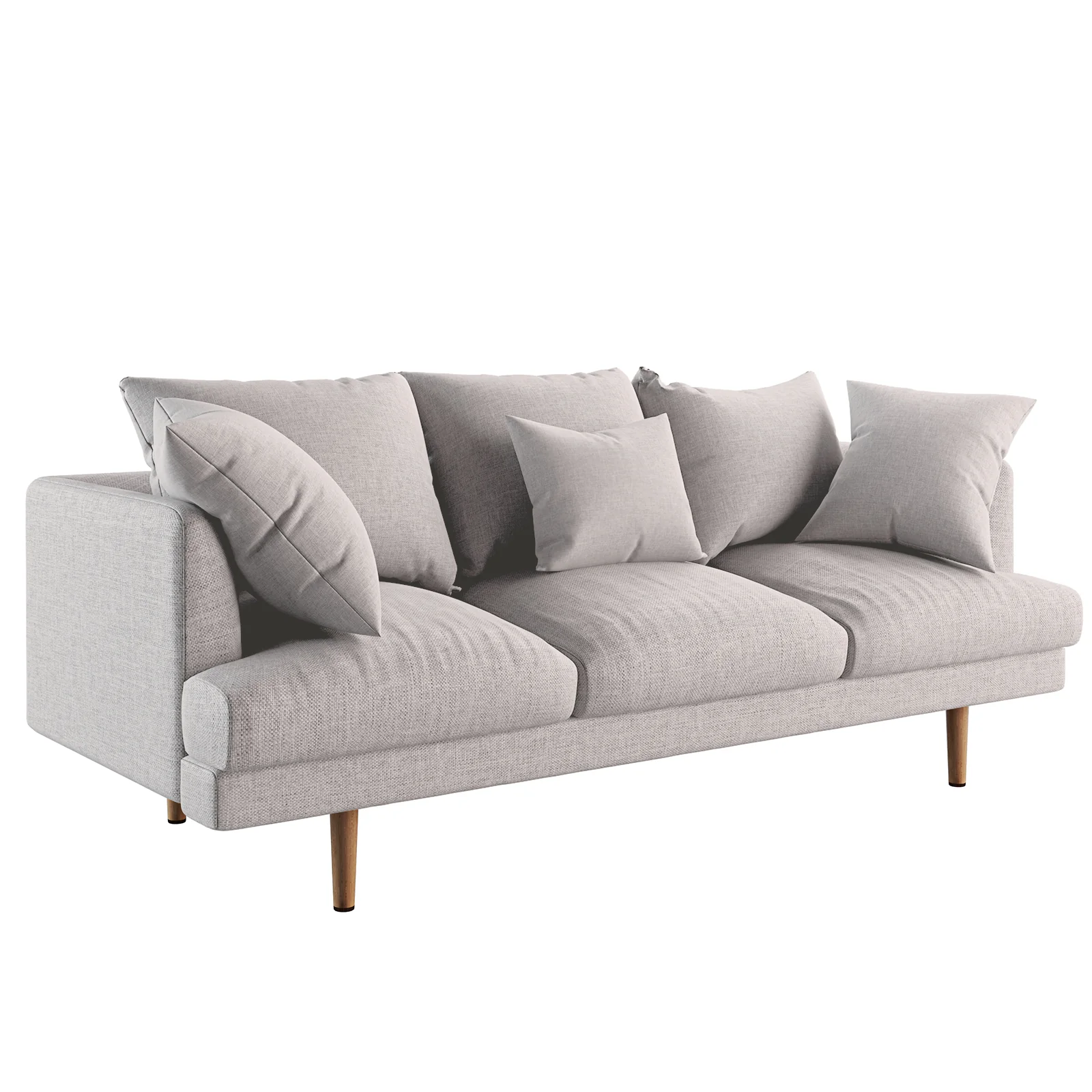 Colton 5-Seater Fabric Sofa in Stone - Image 5
