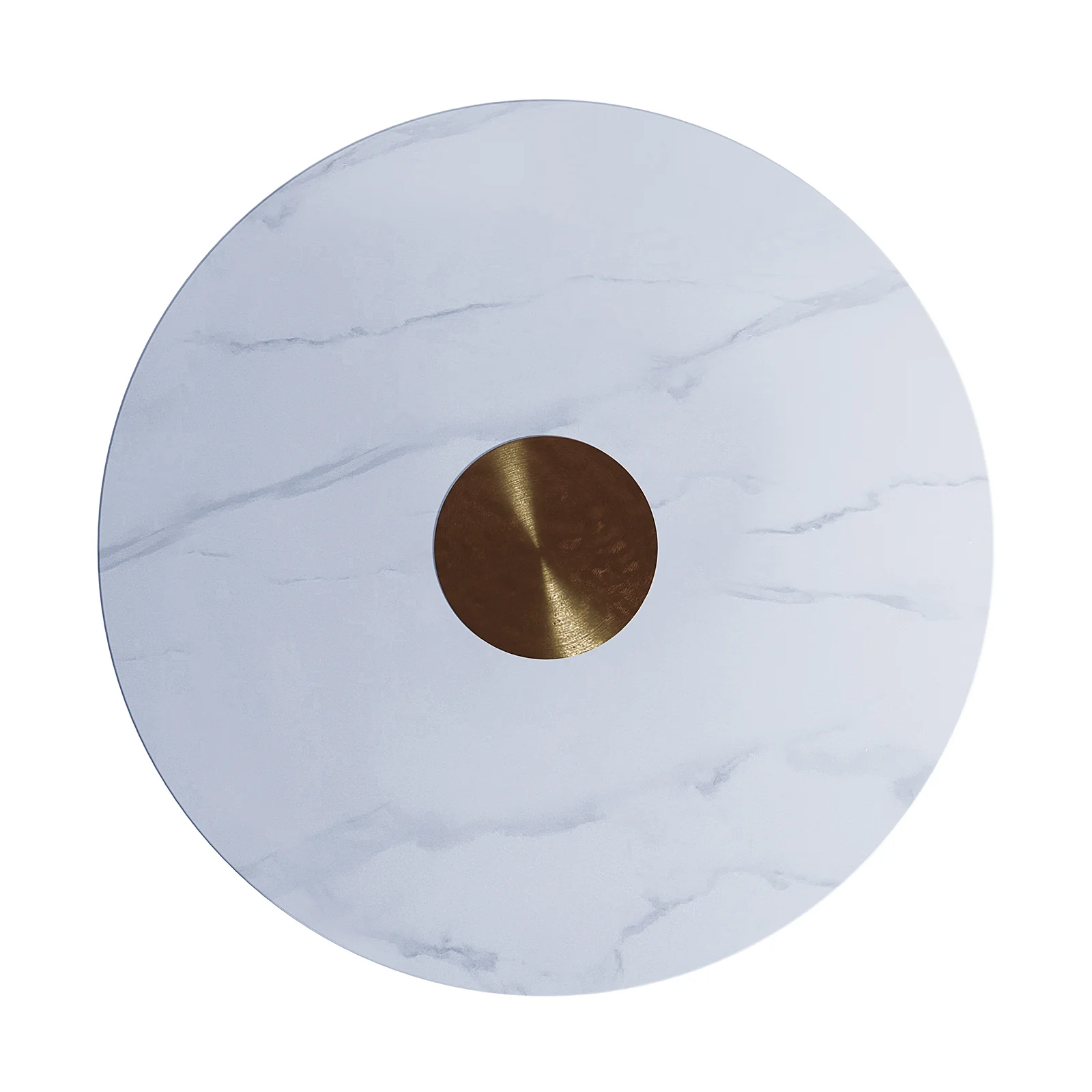 Combee 80cm Sintered Stone Coffee Table in Cream White - Image 8