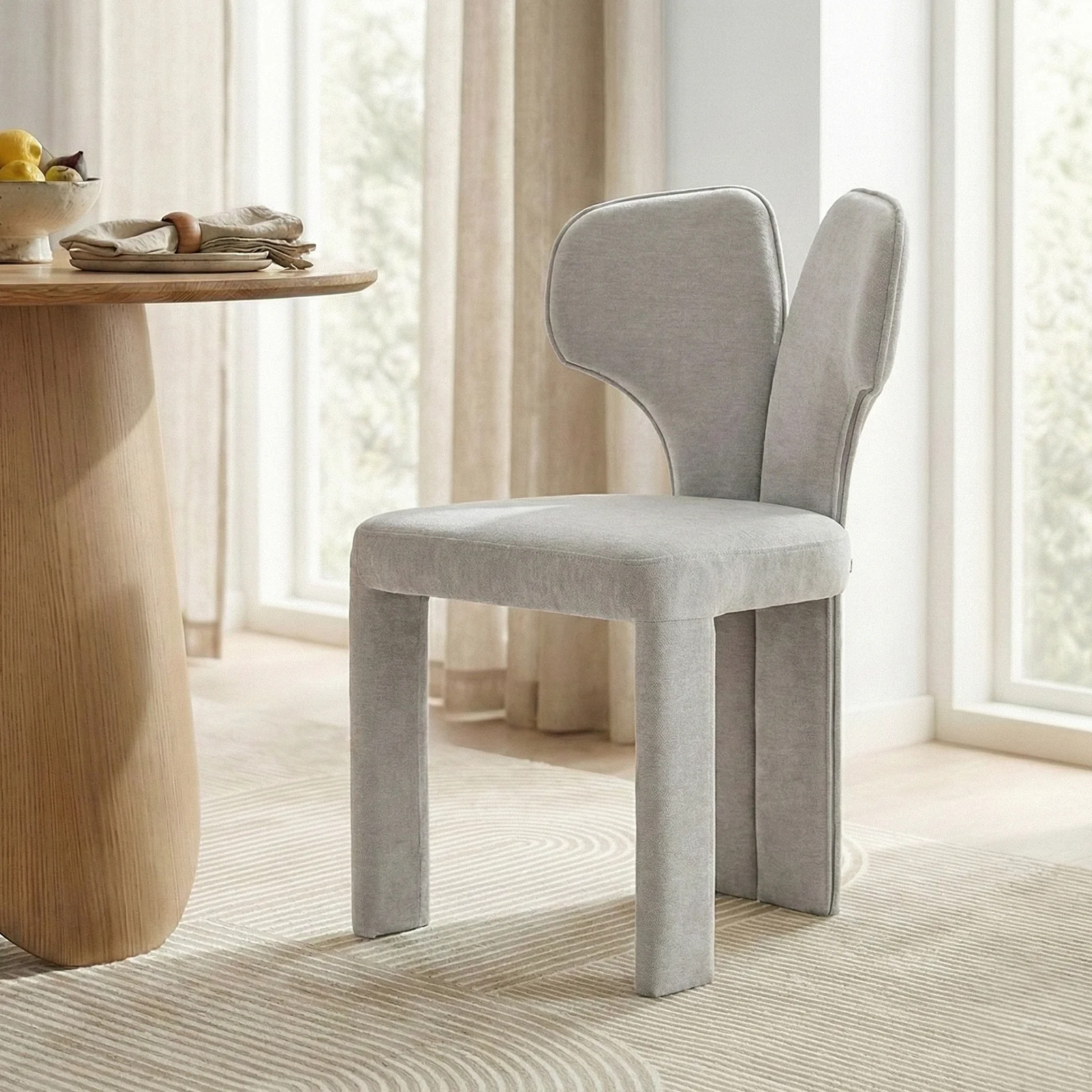 Corin Butterfly Dining Chair in Stone Grey (Set of 2) - Image 2