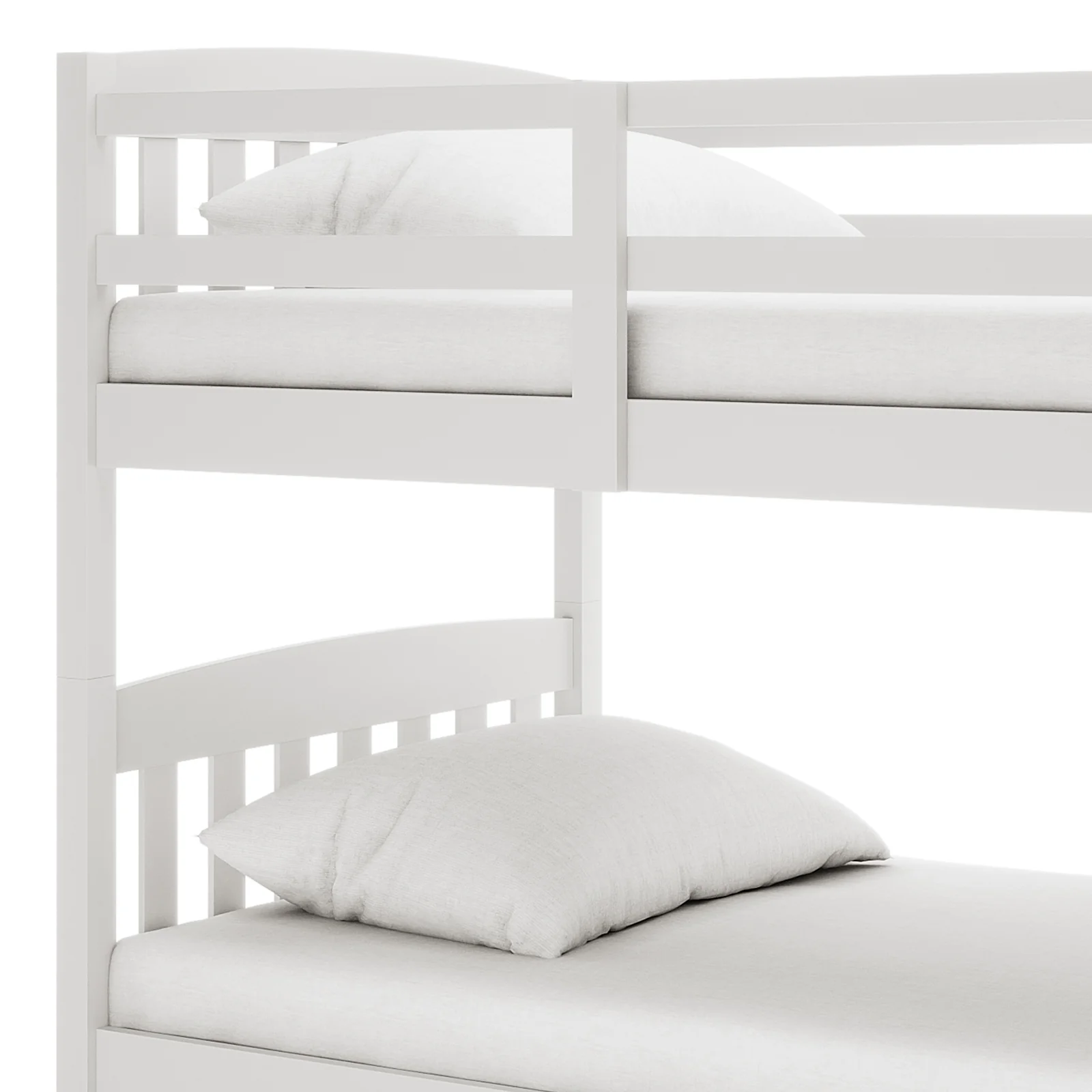 Dante 2-in-1 Solid Pine Twin Single Bunk Bed in White - Image 8