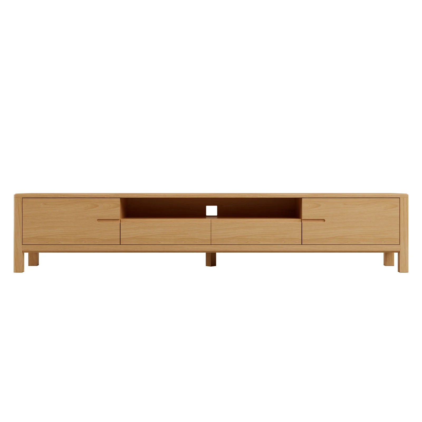 Daphne 200cm Hardwood American Oak TV Unit in Natural