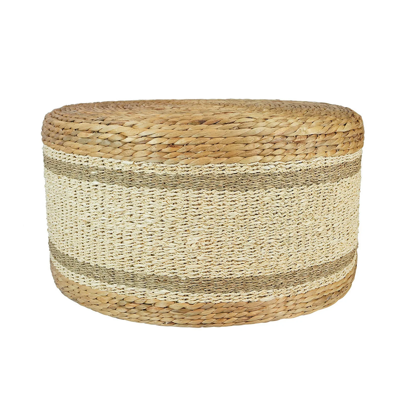 Darcey 75cm Water Hyacinth Ottoman in Natural