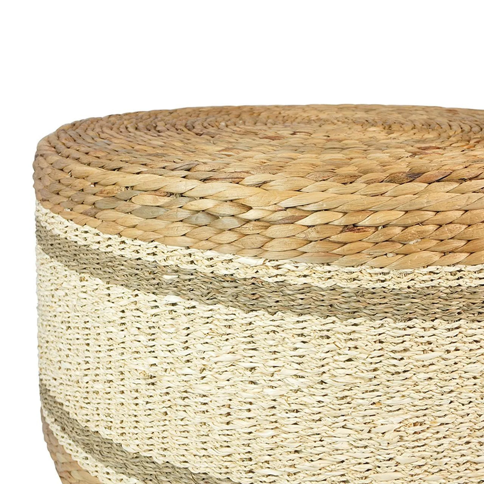 Darcey 75cm Water Hyacinth Ottoman in Natural - Image 7