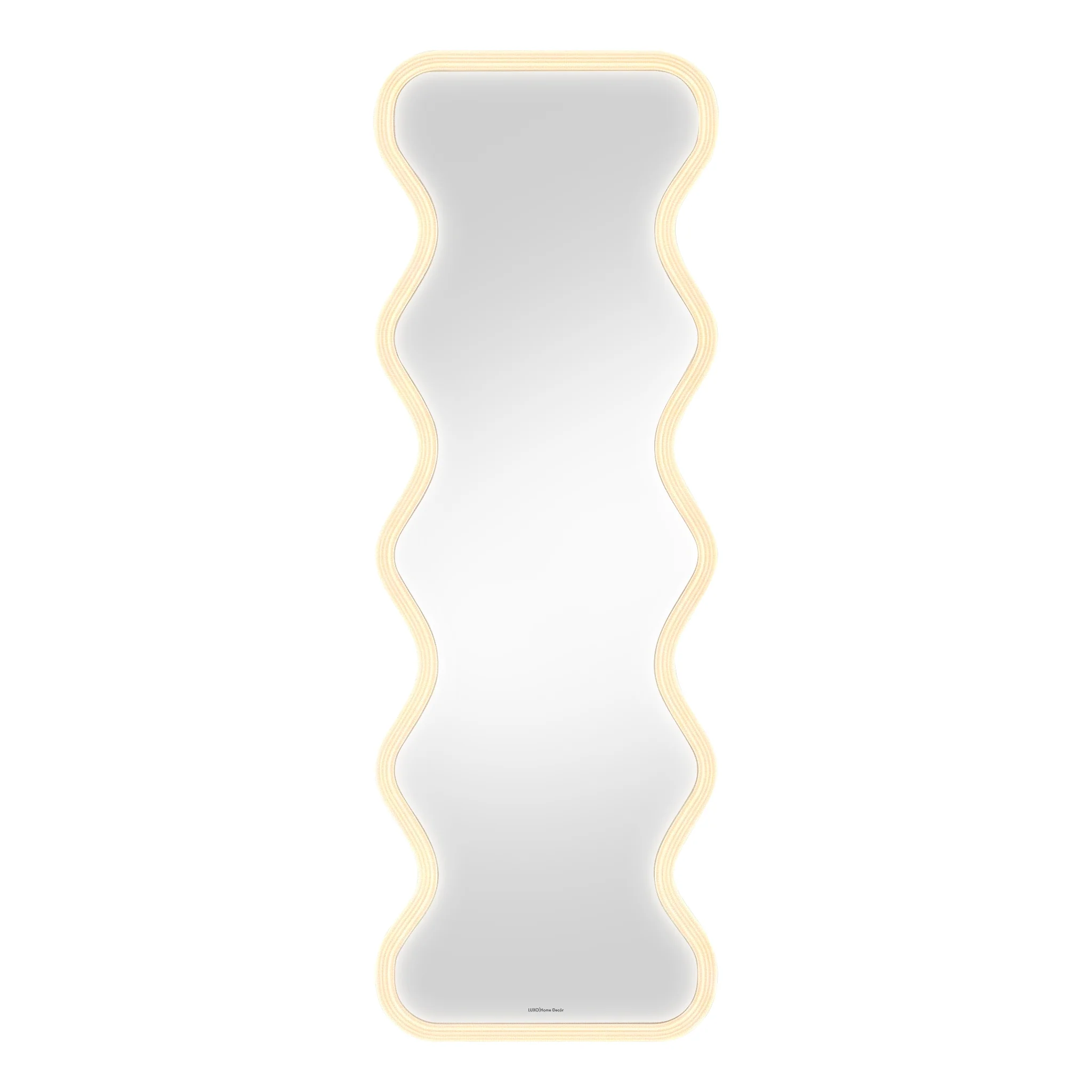 Davor 160cm Organic Waves Full Length LED Mirror in White - Image 10