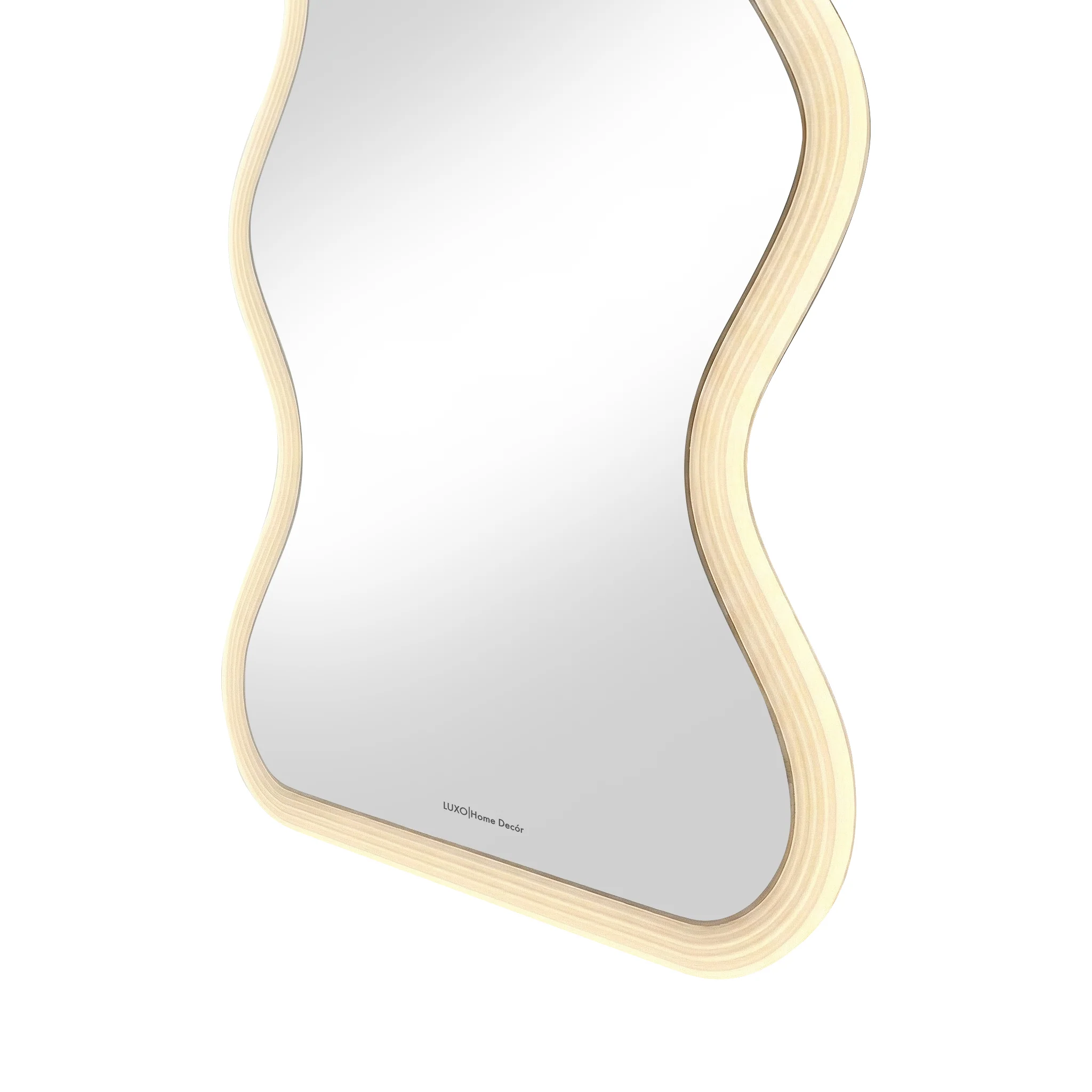Davor 160cm Organic Waves Full Length LED Mirror in White - Image 4