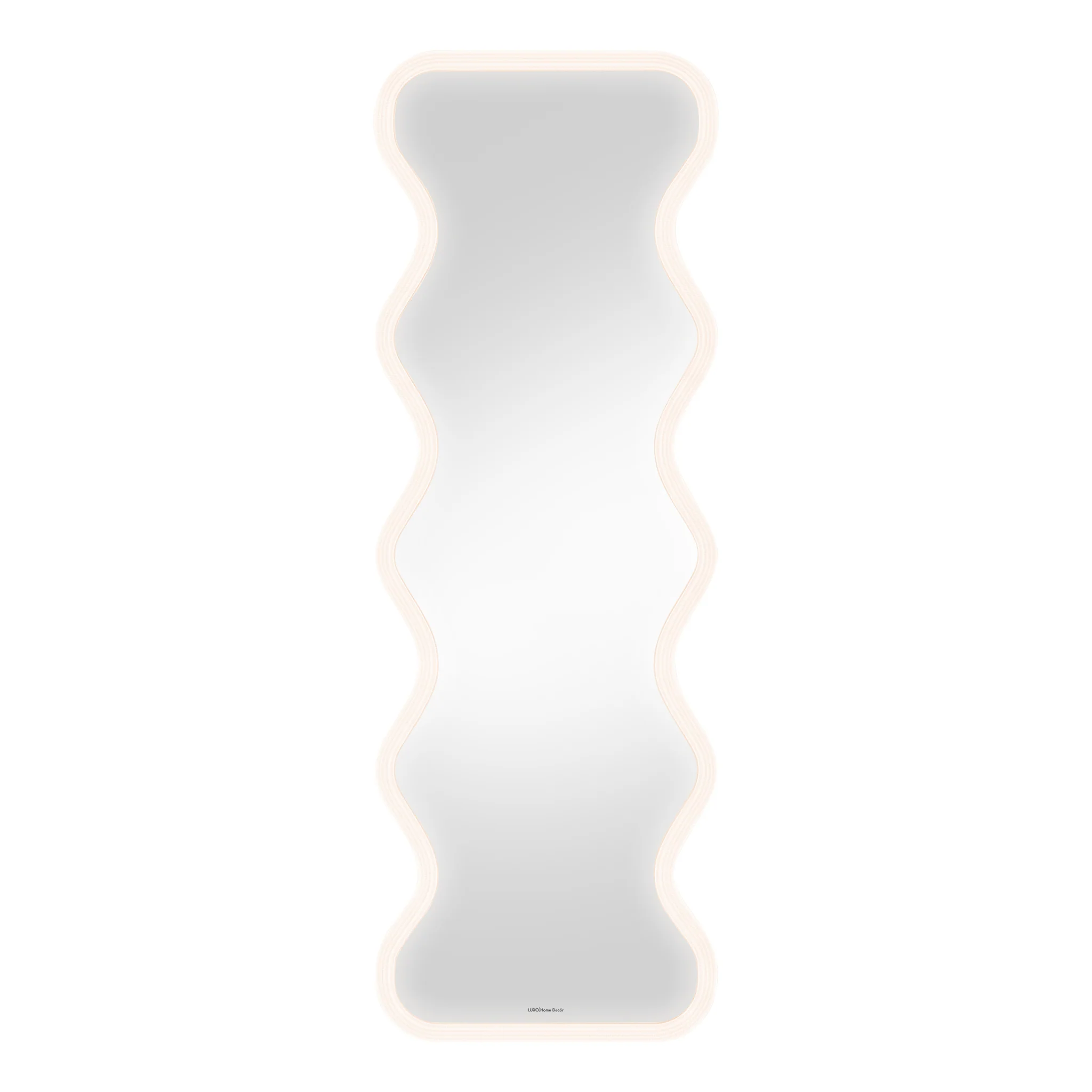 Davor 160cm Organic Waves Full Length LED Mirror in White - Image 9