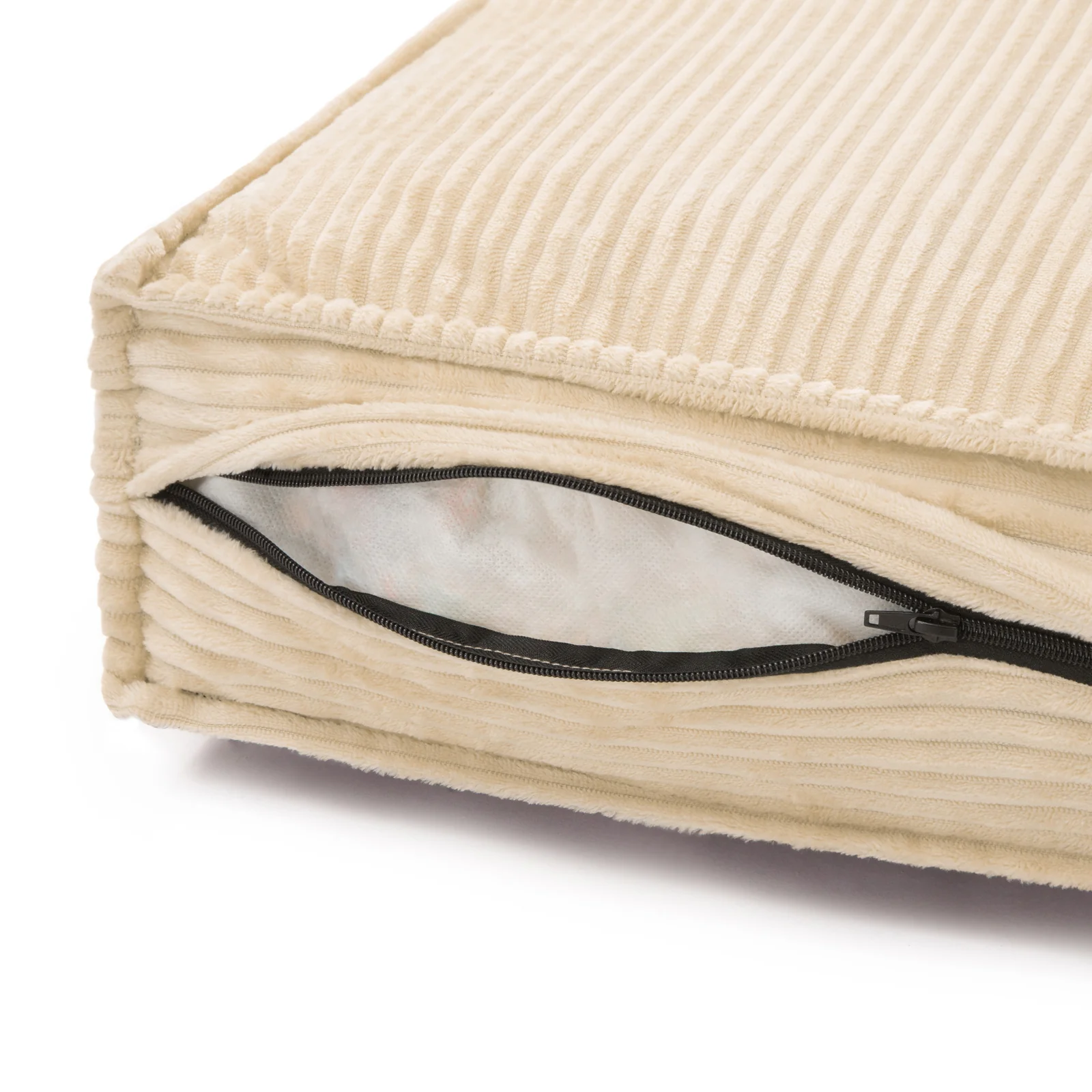 Dax Extra Large Corduroy Dog Bed in Beige - Image 7
