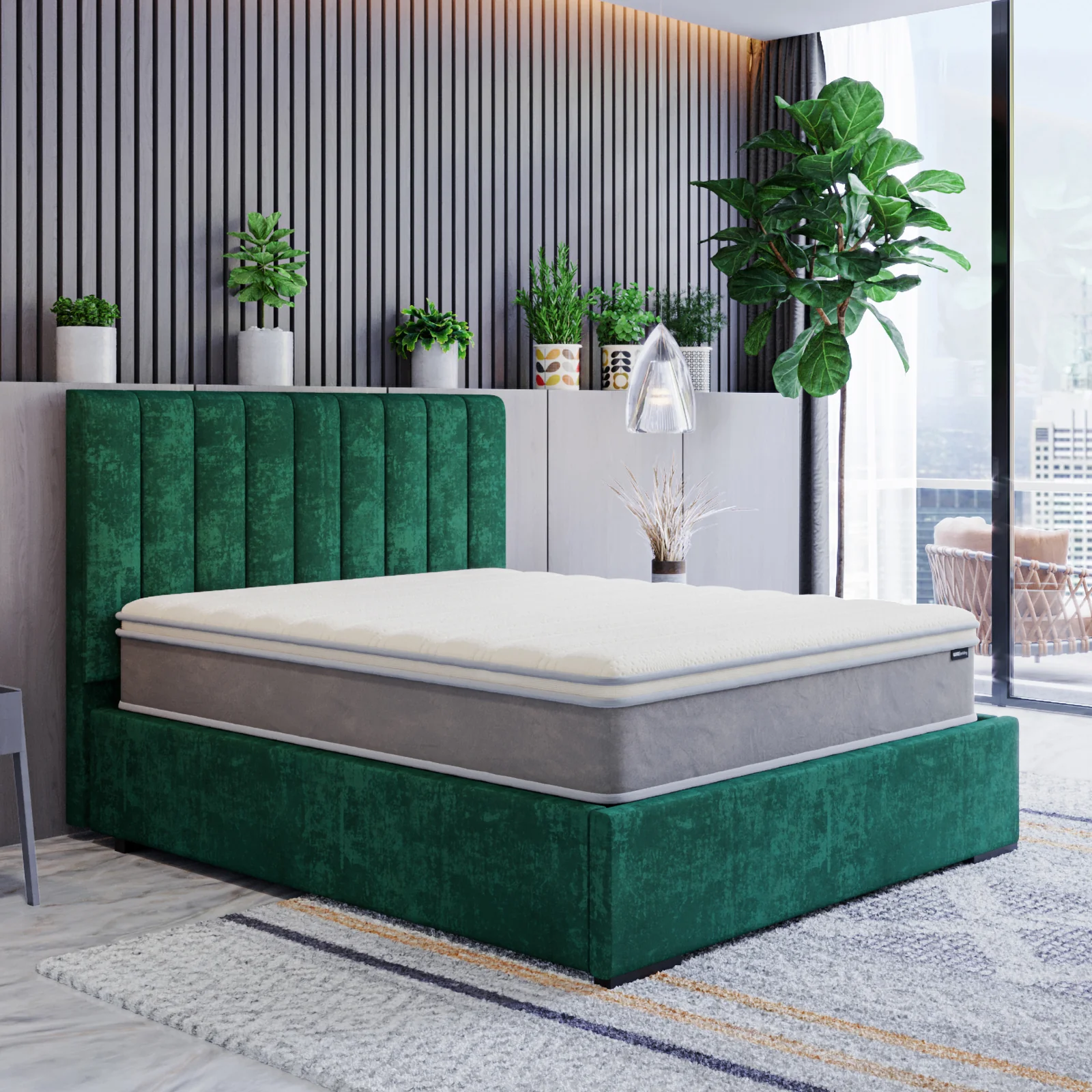 Delia Queen 28cm Euro Top Latex Mattress in Medium Firm - Image 3